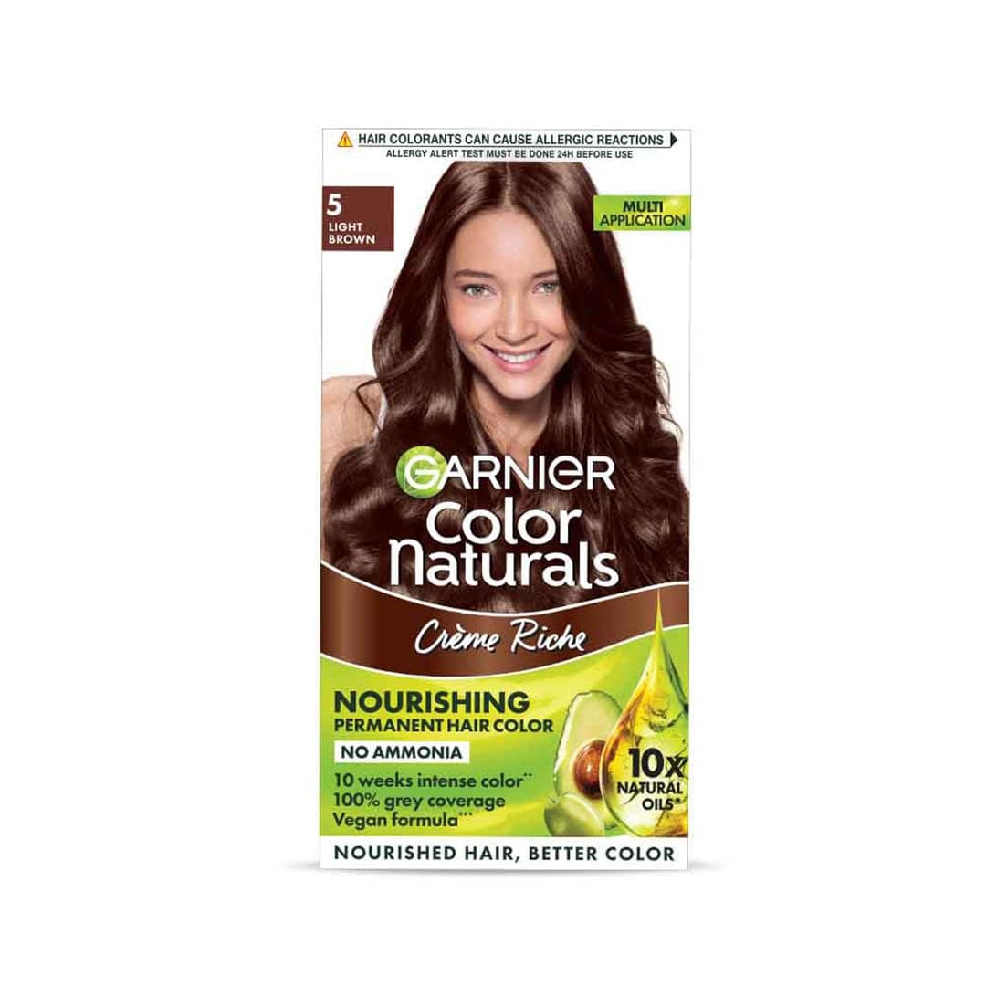 Color Naturals Crème hair color, Shade 5 Light Brown, 70ml + 60g