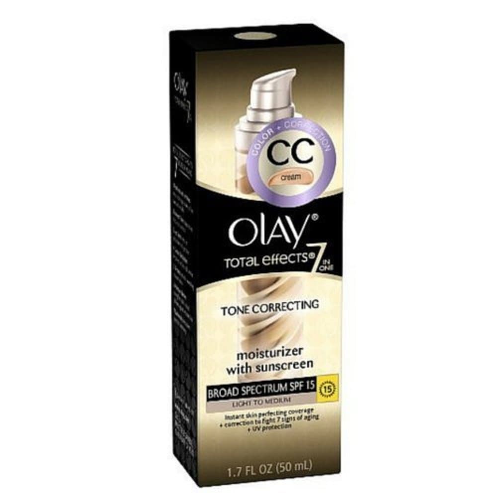 Olay CC Cream - Total Effects Tone Correcting Moisturizer with Sunscreen Broad Spectrum SPF 15 Fair To Light 1.7 Fl Oz