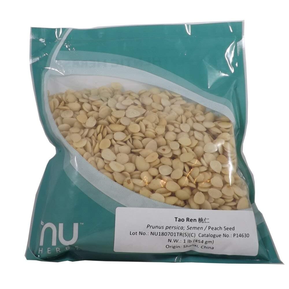 nuherbs Lab Tested Peach Seed - Kernel, Persica / Tao Ren / Prunus Davidiana, 16oz or 1lb Bulk Herb