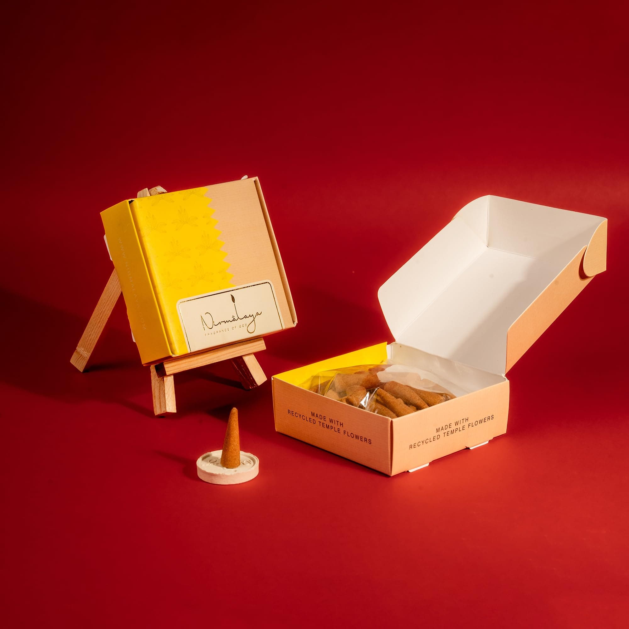 Nirmalaya Premium Luxury Natural Jasmine Incense Cone | Bamboo Free & Charcoal Free | 40 Pack Cones 100g | Perfect for Home, Office, Yoga, Meditation & Aromatherapy | Long Lasting Fragrance