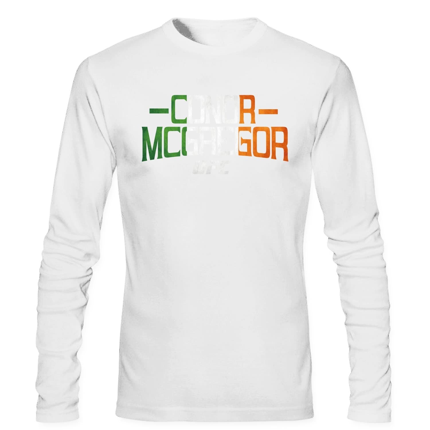 WOODO Men's Conor McGregor UFC boxing Sport's Team Logo Long Sleeve T white M