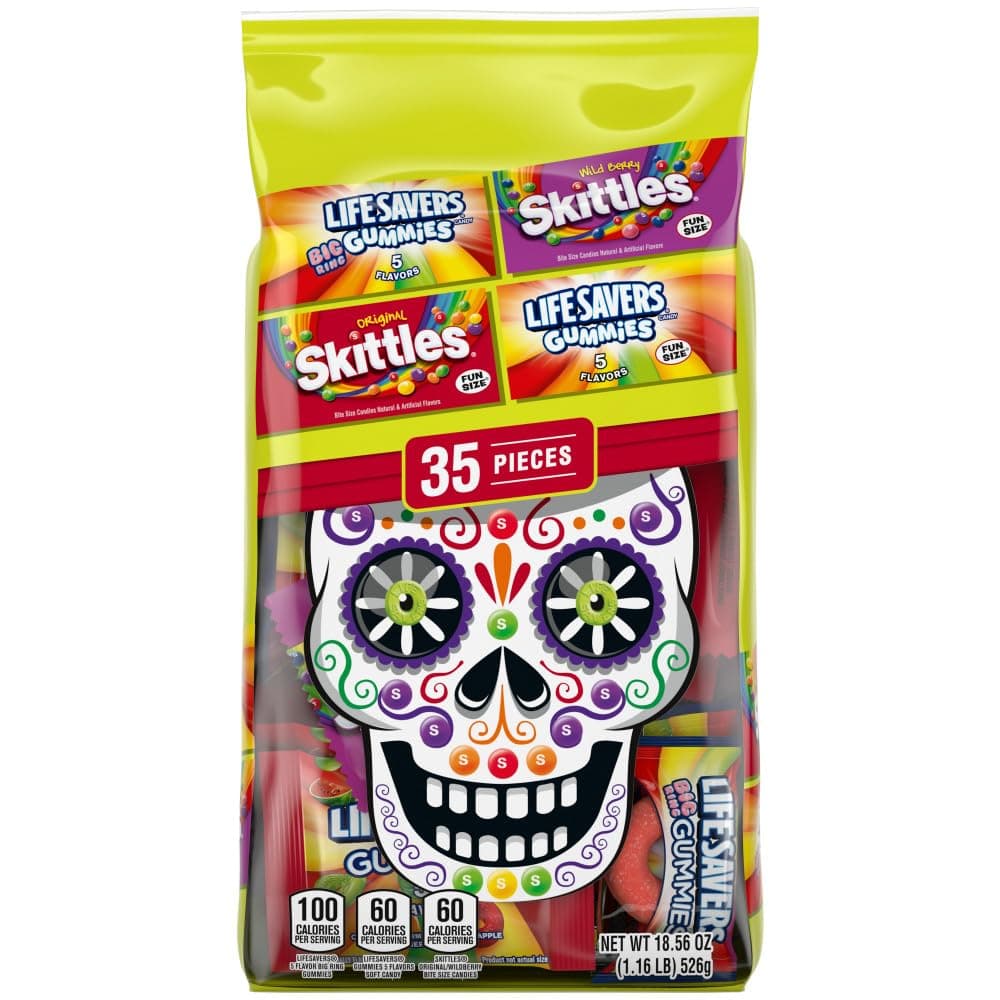 LIFE SAVERS Gummies & SKITTLES Original & Wild Berry Variety Bag, 35 Pieces