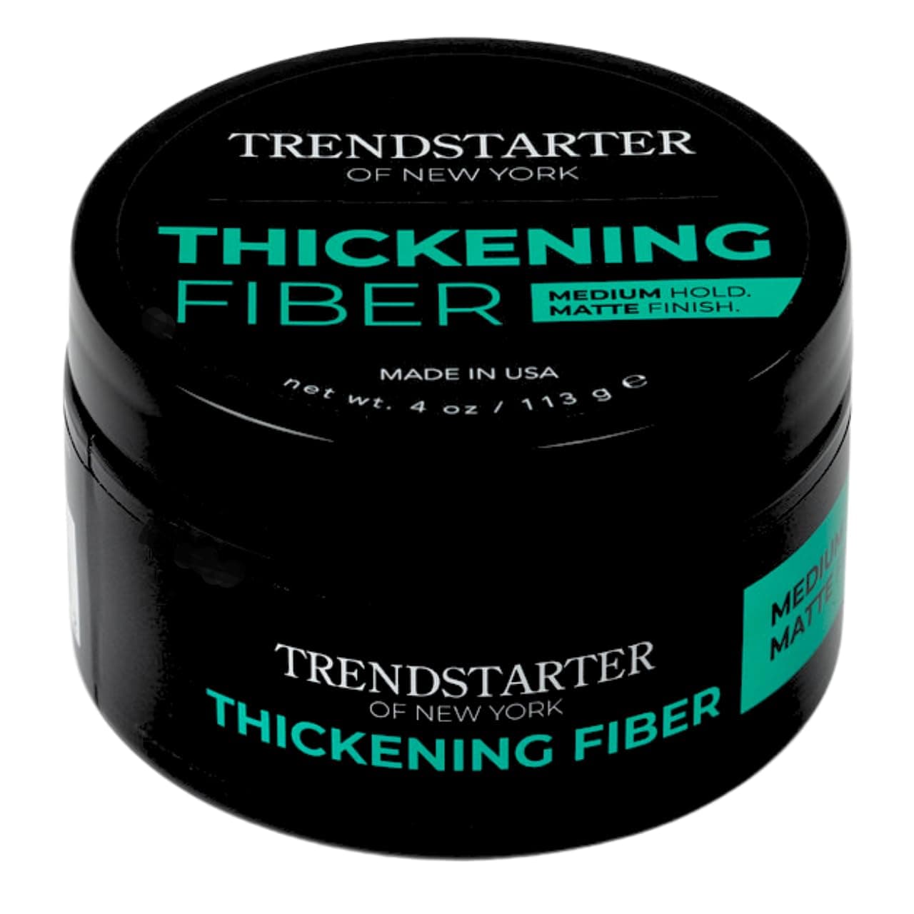 TRENDSTARTER - THICKENING FIBER (4oz) - Medium Hold - Matte Finish - Premium Hair Thickening Clay Pomade - Water-Based - All-Day Hold Styling Product