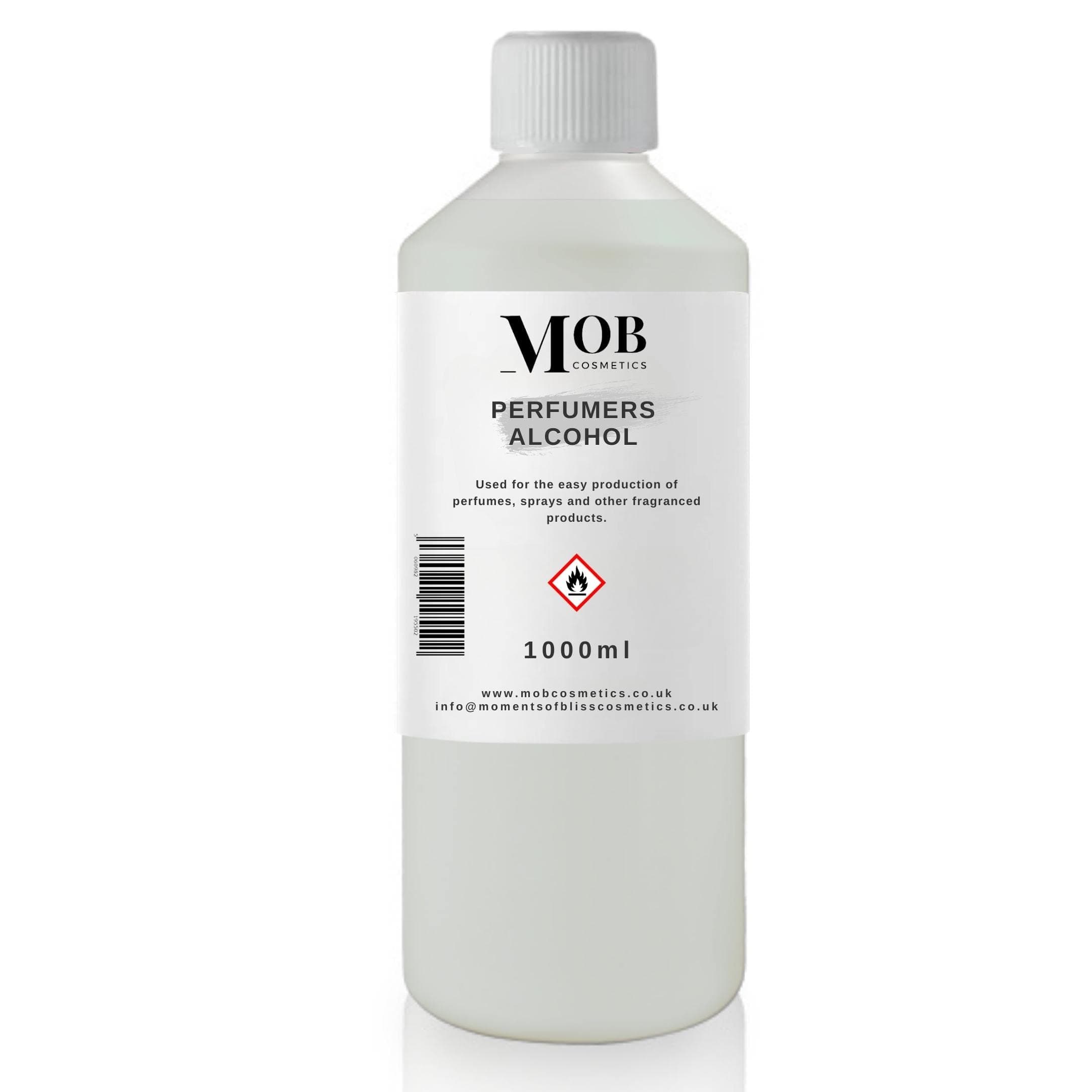 Moments of Bliss Cosmetics Perfumers Alcohol DIY Perfume Base Make your own Room Diffusers, Spray, Fragrances & Perfumes (1Litre)