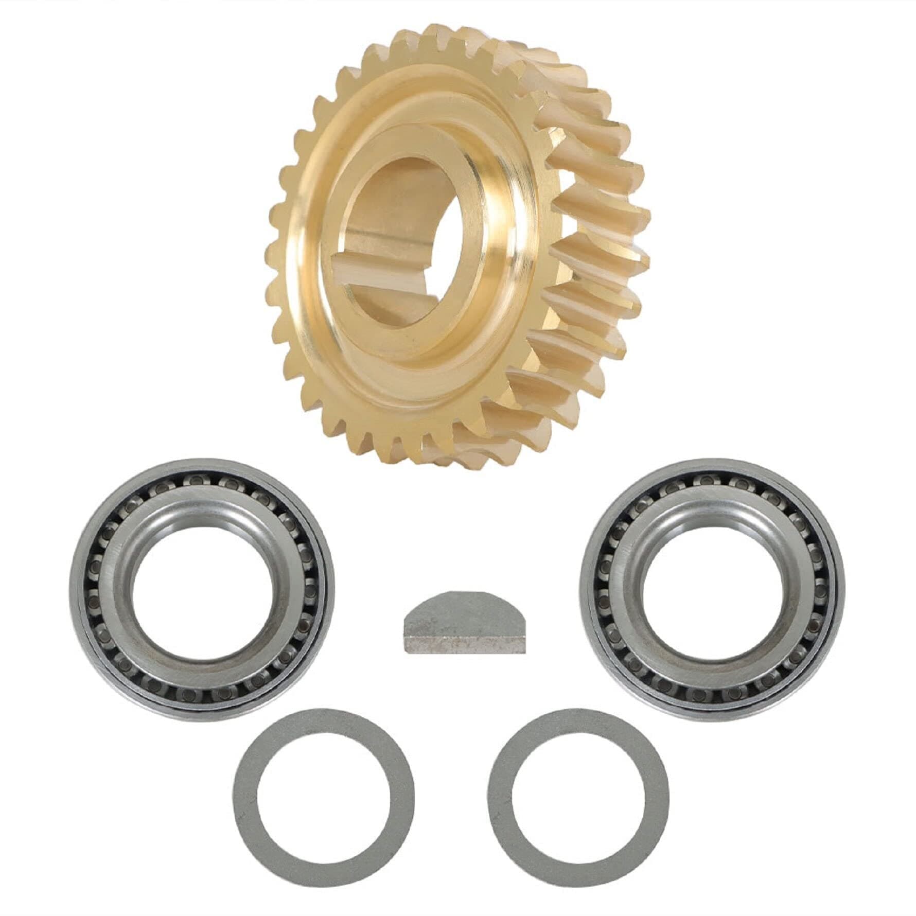 munirater Tine Shaft Gear Bearings Races Spacers Key Worm Gear Kit Replacement for MTD Troy Bilt Horse Tiller GW-11527 GW-1064 1064