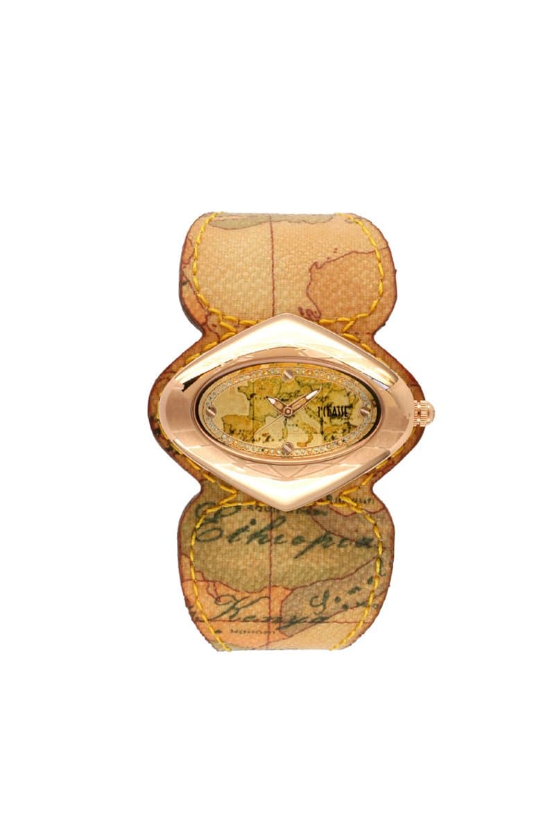 Prima Classe Women's PCD 848/2VU Rose Gold PVD Geo-Design Canvas Watch