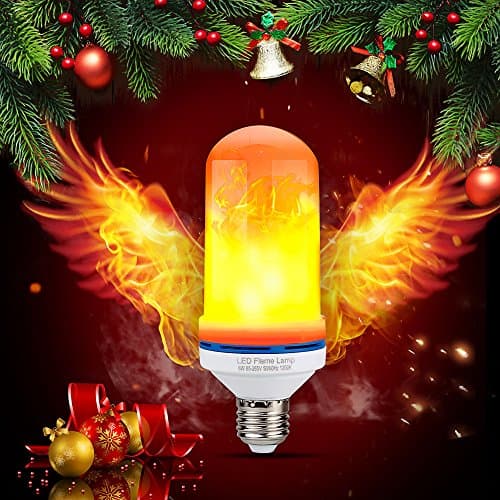LED Flame Effect Light Bulb - E26/E27 Base LED Flickering Bulb - 2835 LED Beads - Flaming Flicker Effect Light Bulbs for Christmas Home/Hotel/Bar Party Decoration