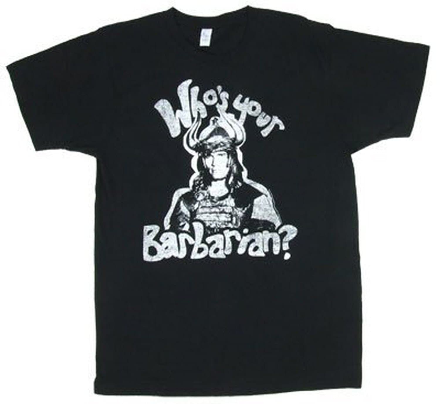 Conan The Barbarian Who's Your Barbarian? Adult Black T-shirt (Adult XX-Large)
