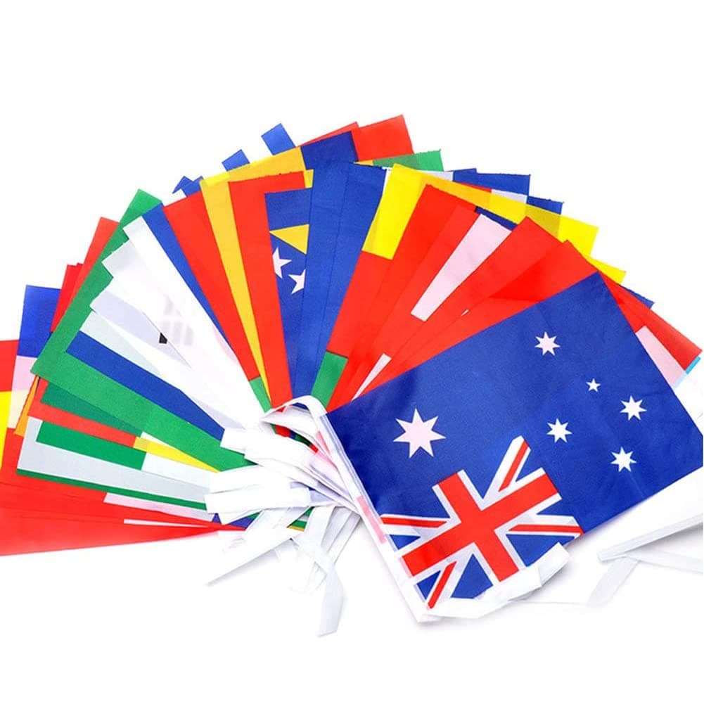 Europe Flag Bunting Bar Restaurant Decoration 29.5 ft (Flag Size: 14cm X 21cm)