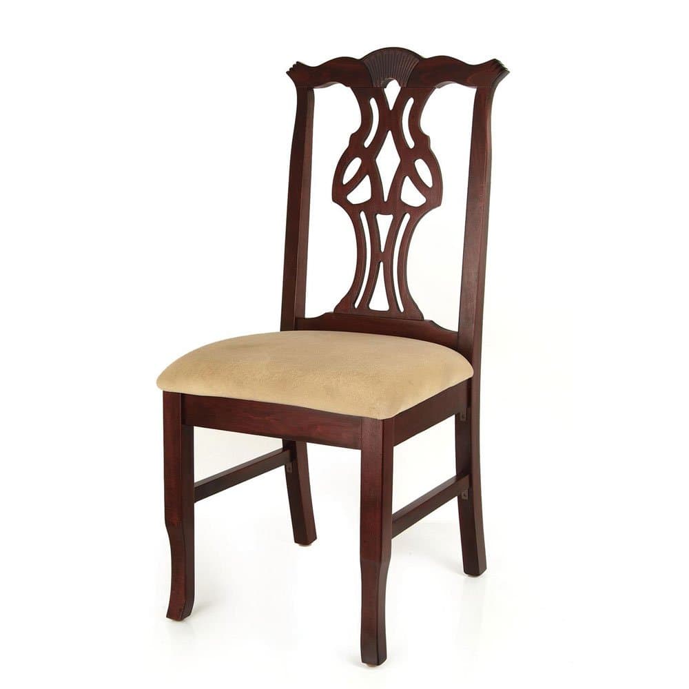 Beechwood Mountain Fully Assembled Chippendale Side Dining Chair in Medium Oak Finish