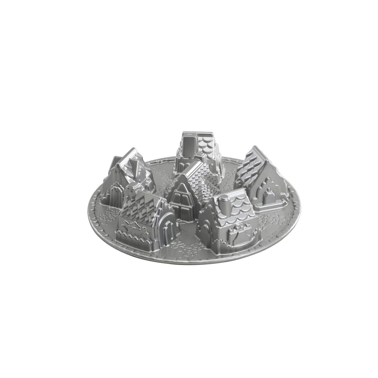 Cozy Village Gingerbread House, 6 Cups, Silver