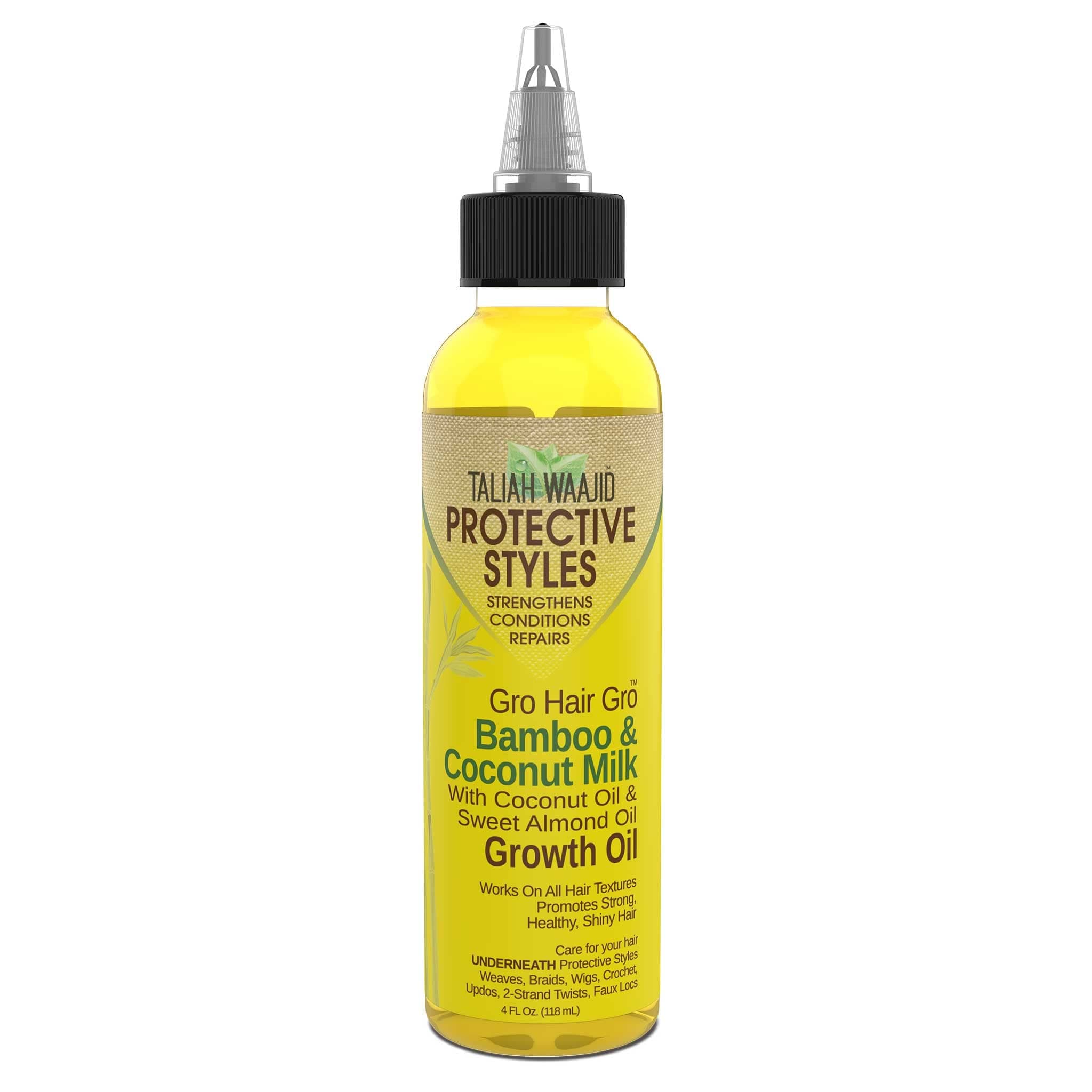 Taliah Waajid Hair Gro Bamboo and Coconut Milk Growth Oil, 4 Oz