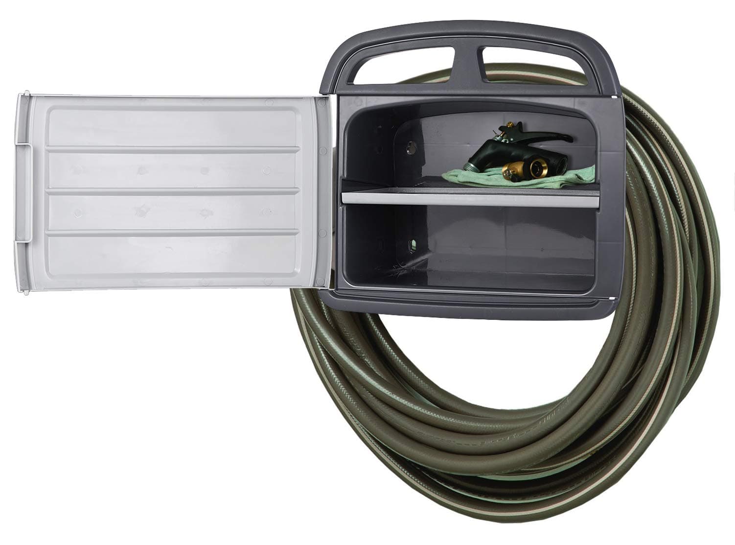 Pataku Garden Hose Holder Storage Hanger Wall Mount Hangout Reel Storage Toolbox