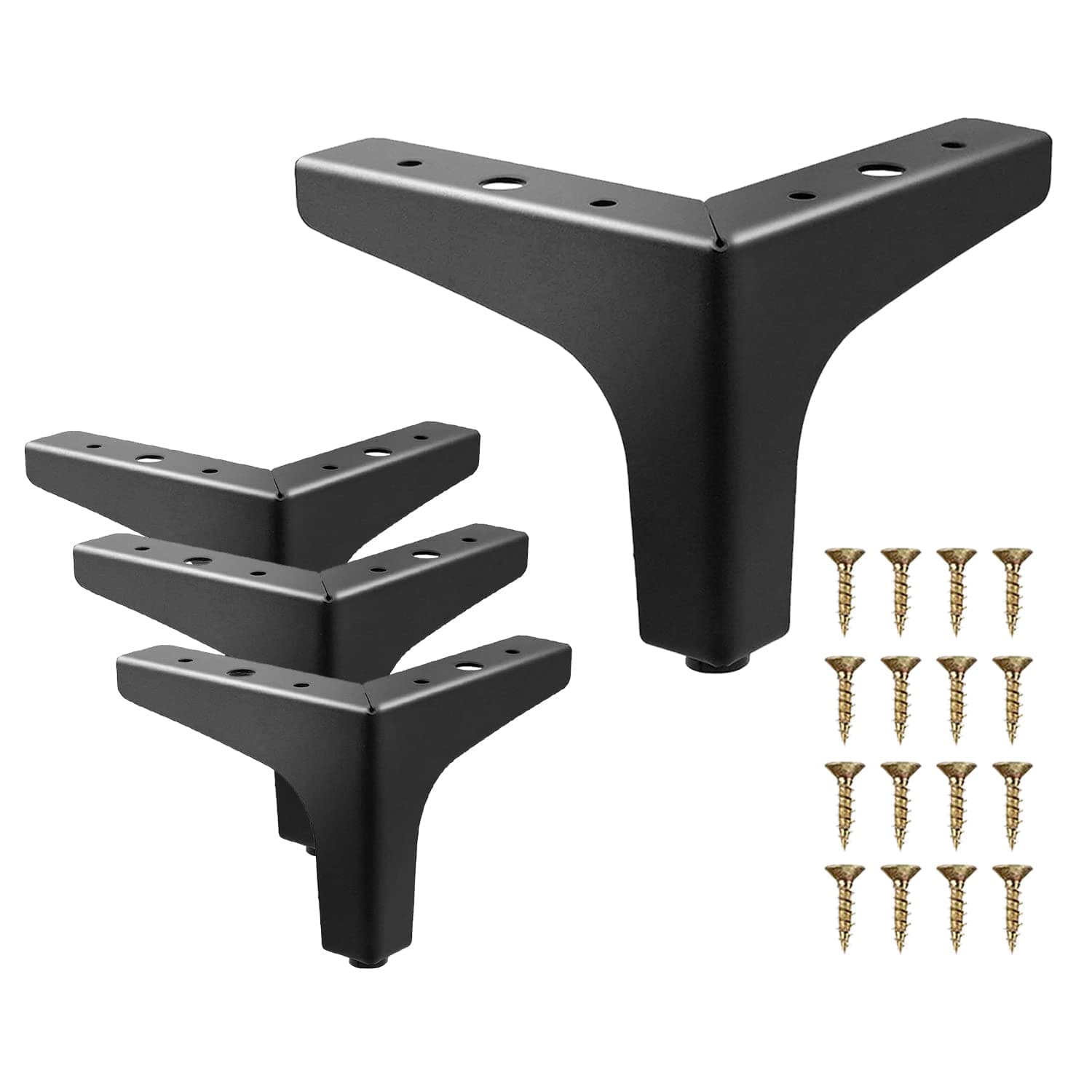 Furniture Legs Metal Feet: Cabinet Legs 4 Inch Triangle Feet Replacement Dresser Legs Set of 4