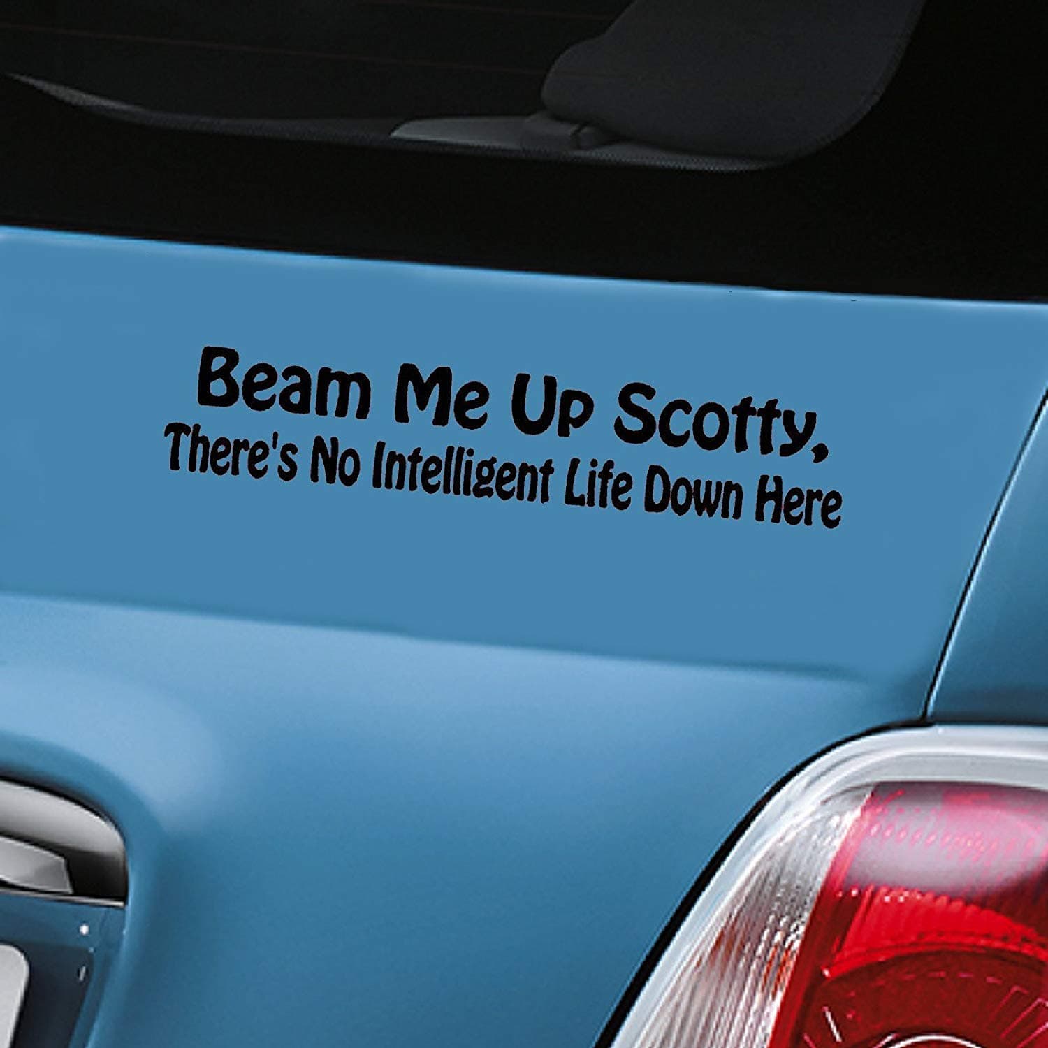 Beam Me Up Scotty Black Sticker Decal for Car or Home - HSS160