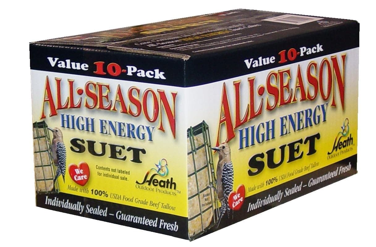 Heath Outdoor Products DD4-10 All Season High Energy Suet Cake, Case Of 10