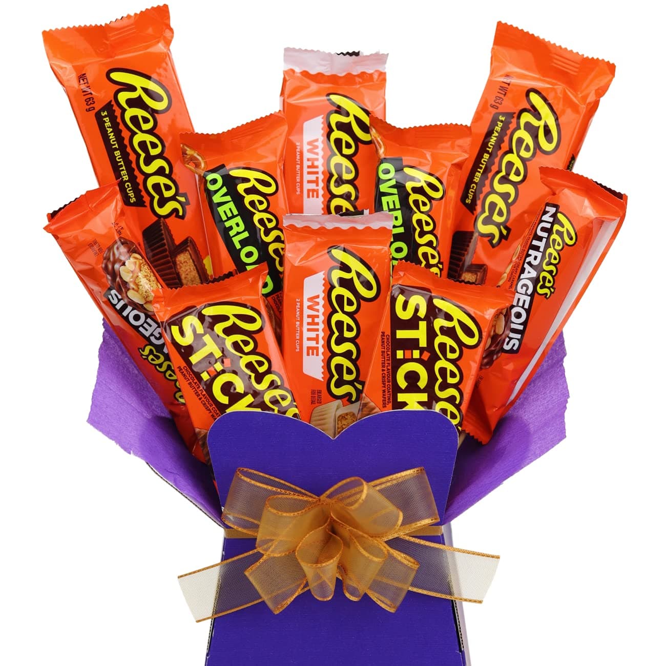 Large Reese’s Chocolate Bouquet – Reeses American Chocolate Lovers Variety Gift Hamper Selection