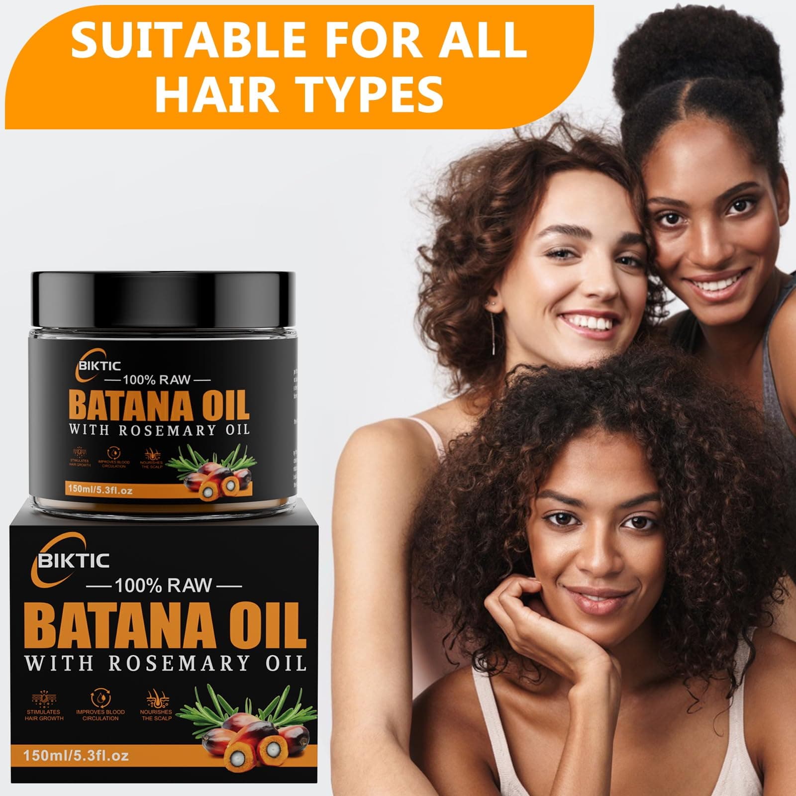 Raw Batana Oil for Hair Growth,Rosemary Oil,100% Natural Pure Dr. Sebi Batana Oil from Honduras,Unrefined Organic Batana Oil Hair Growth Oil for Prevent Hair Loss 5.3 oz