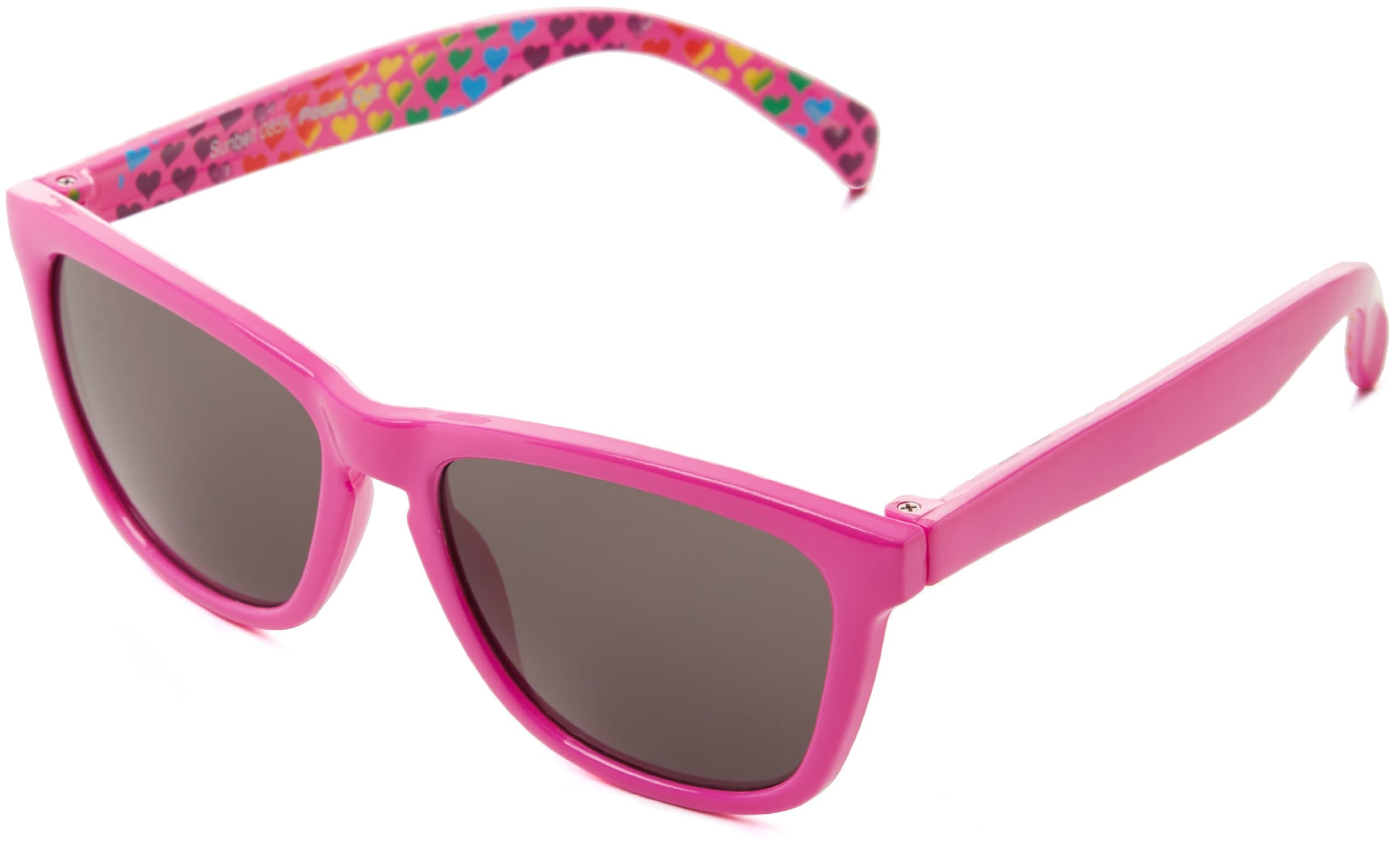 Sunbelt Peace Out 085 Sunglasses,Shiny Purple & Hearts,50 mm
