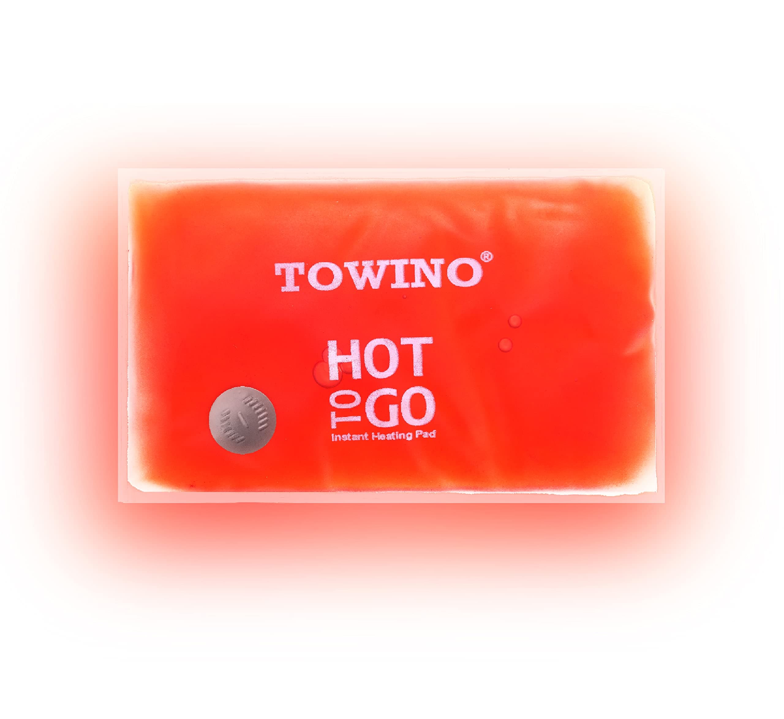TOWINO® Hot to Go Reusable Heat Packs Body Comfort Reusable Instant Heat Pack & Click Activated Heat Pieces for The Back, Hands, Neck & Shoulder & Hot Treatment for Injuries, Aches & Pains (Square 6.5*4cm)Made In India