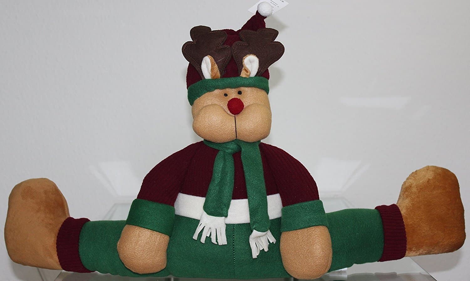 Stuffed Animal Moose Elk Insulation Door Window Housing Deko Cold Protection Role Window Deco Door Ornament Christmas