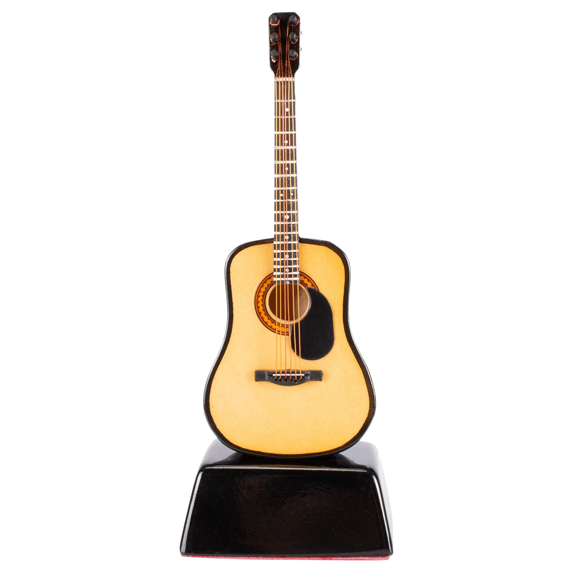 Broadway Gift Miniature Resin Stone Classic Guitar with Pickguard 6 inch Decorative Figurine with Base