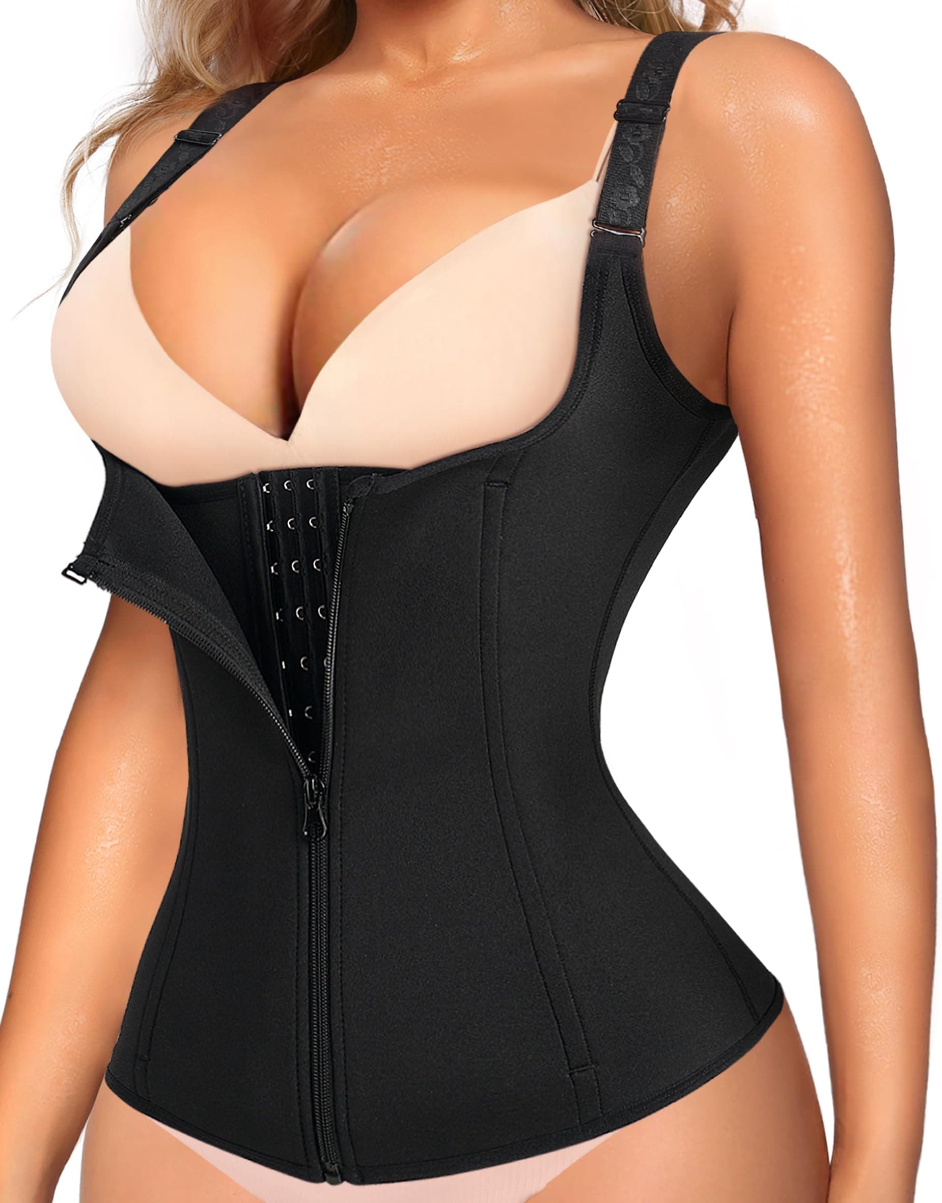 Waist Trainer Corset for Women Tummy Control Sport Workout Body Shaper Black