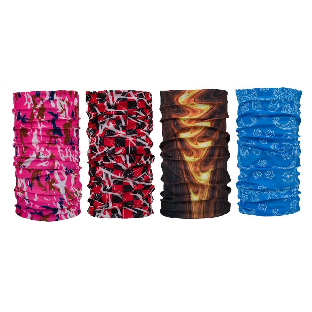Veronz™ 4 Pc. Bandana Style Multifunctional Headwear Headband Scarf Wrap