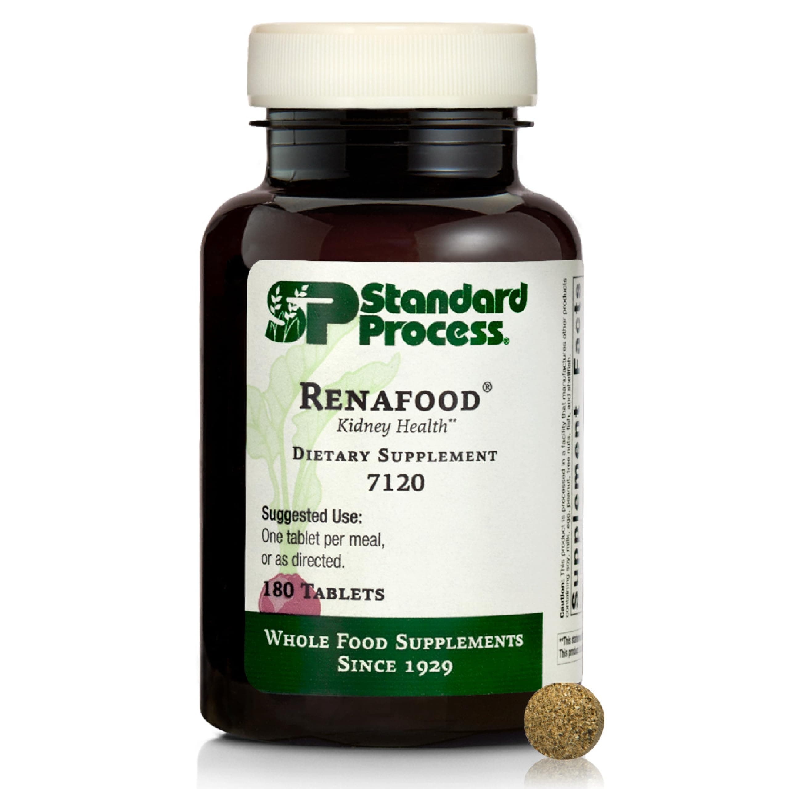 Standard Process Inc. Renafood - Whole Food Kidney Health Supplement For Support With Bean, Renal Vitamins, Spanish Moss, Lactose, Organic Sweet Potato, Beet Root, And More 180 Tablets