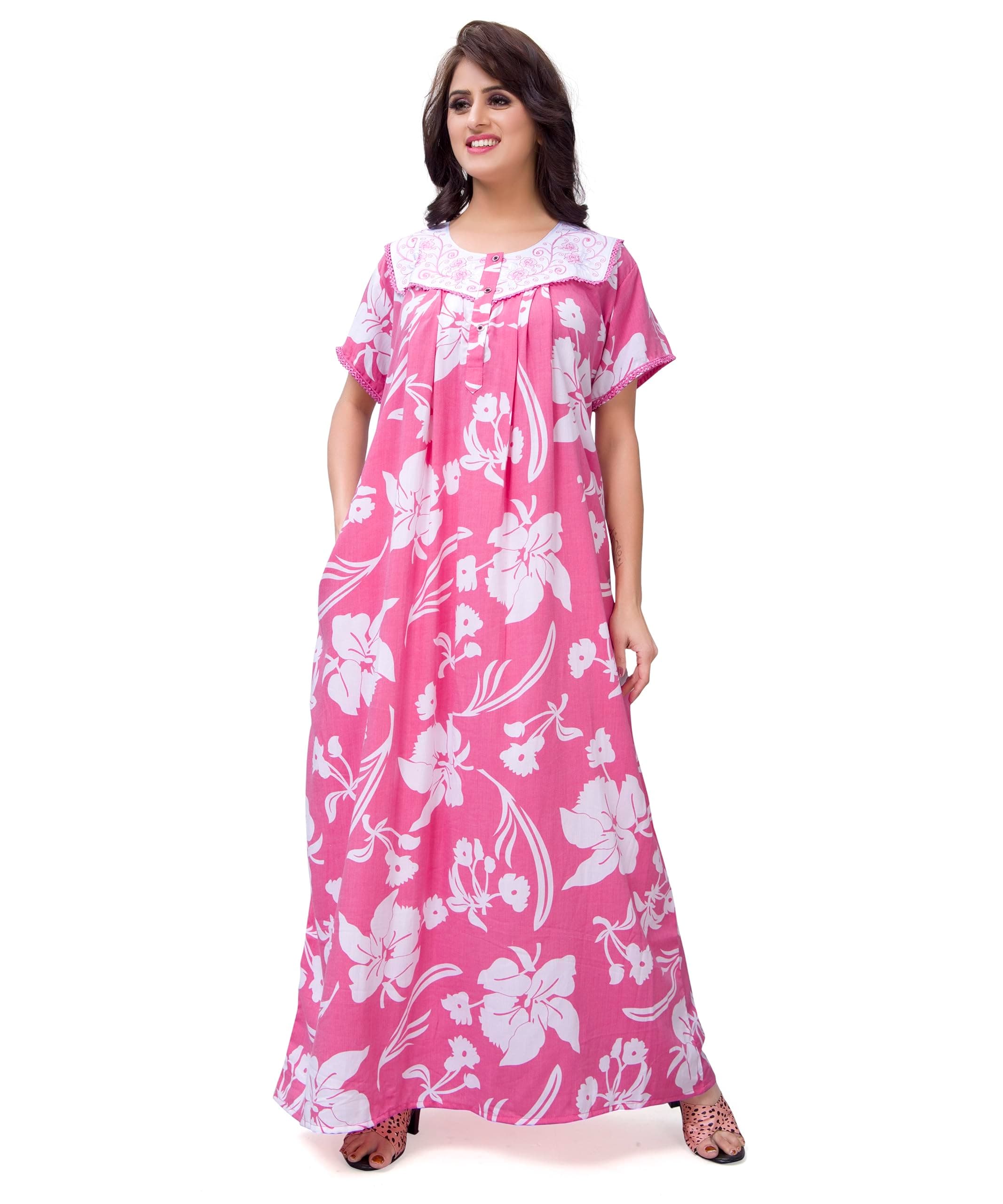 EliteZilla Nighty| Nighty for Women| Nighties Women| Cotton Nighty for Women| Nighty for Women Cotton| Women Nighty| Maxi Dress for Women| Night Gown for Women Cotton| Premium PV Crush Fabric|