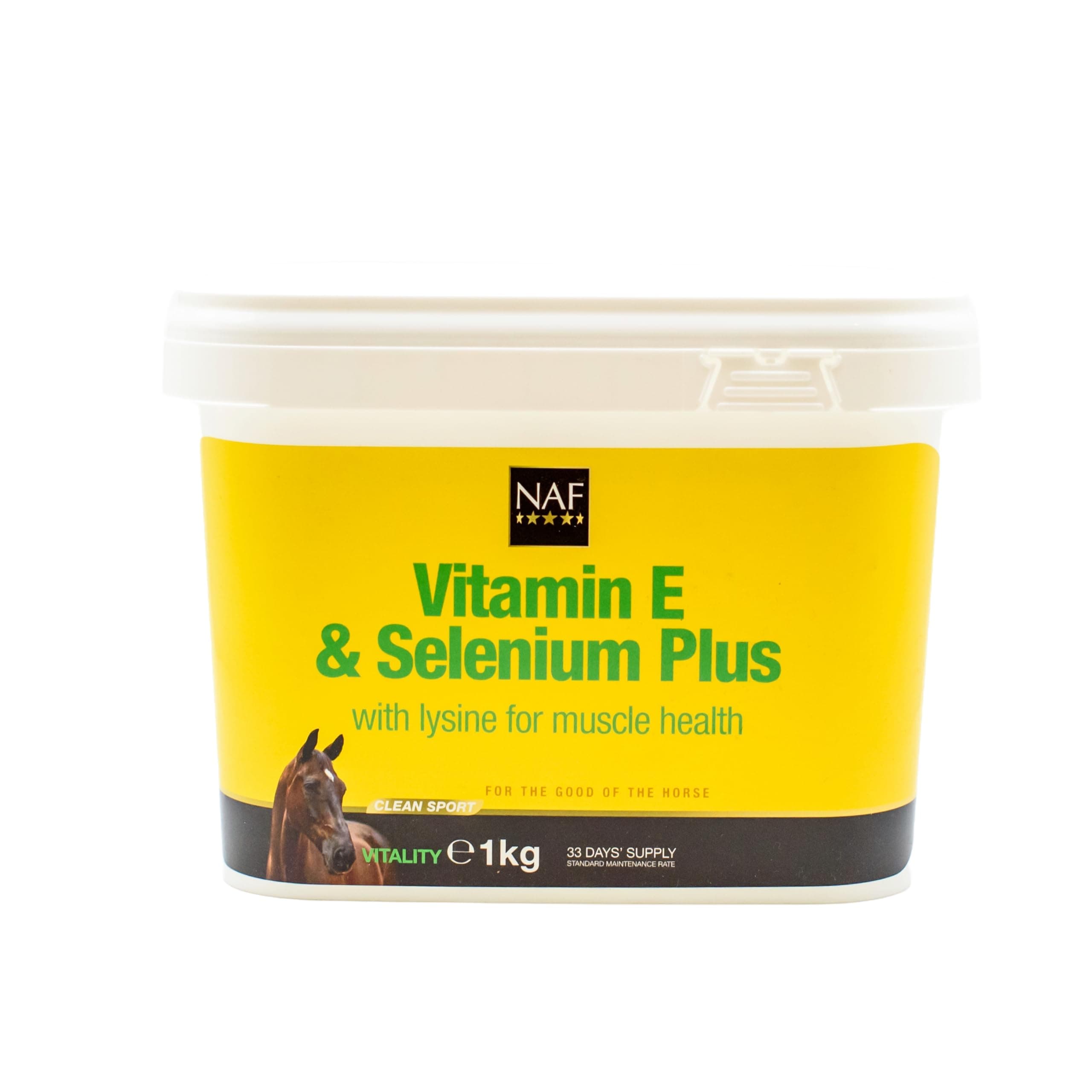 NAF Vitamin E and Selenium 1kg – Antioxidant Supplement for Horses – Supports Muscle Function, Recovery & Immunity – Ideal for Horses in Work or Low-Grazing Conditions