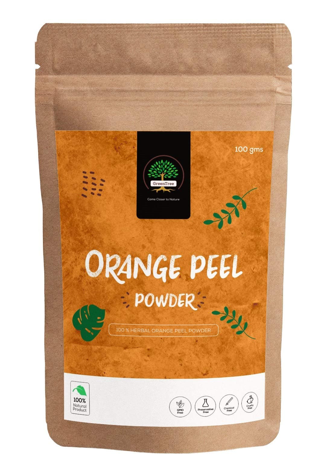 GreenTree Herbal Orange Peel Powder for Skin Care (100 Gms)