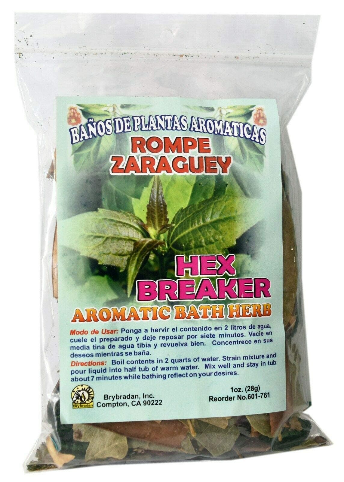 1 X 1 OZ HEX Breaker ROMPE ZARAGUEY Spiritual Aromatic Herbs Bath BANO DE PLANTAS AROMATICAS…