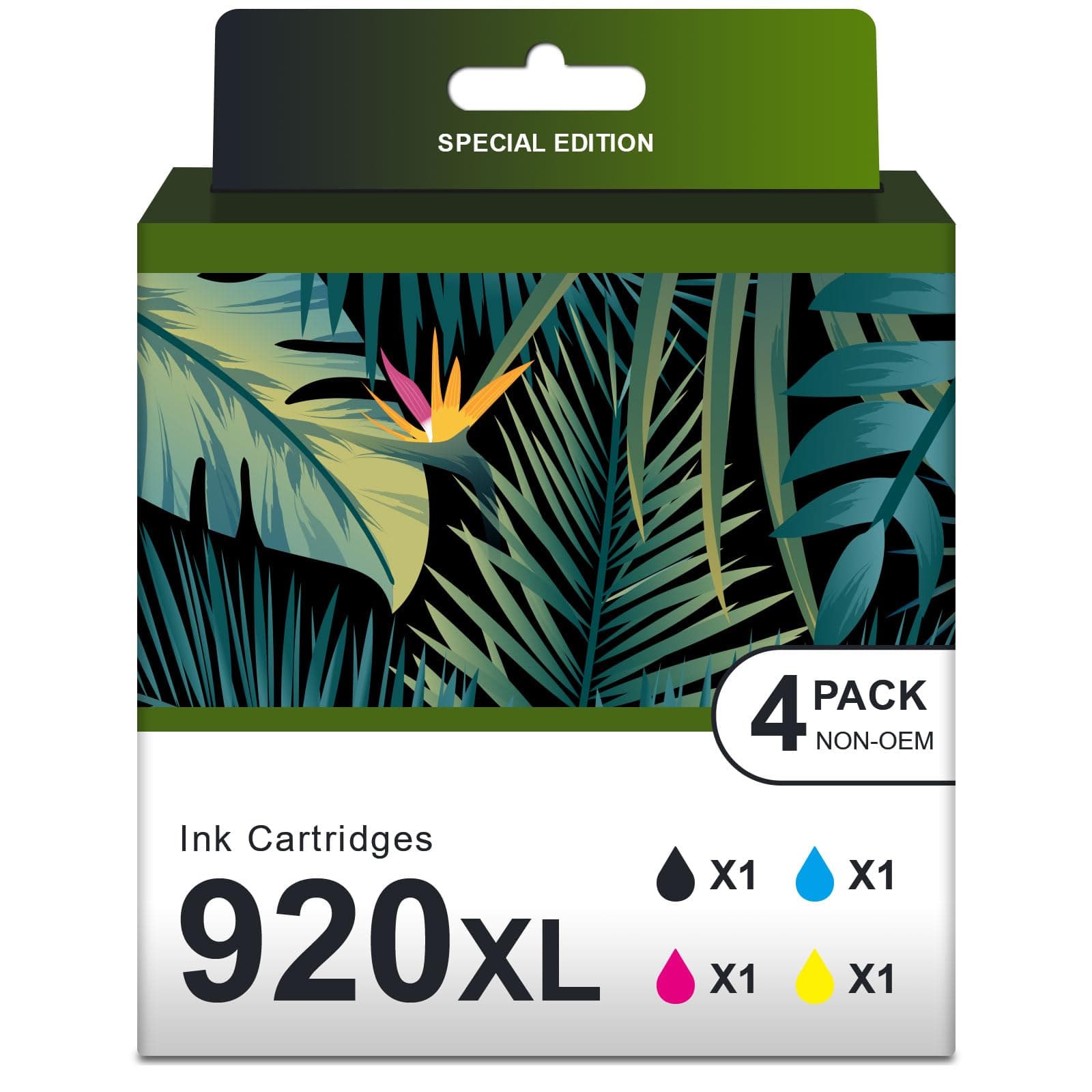920XL Ink Cartridges Compatible for HP 920XL 920 Ink Cartridges Combo Pack Replacement for HP OfficeJet 6000 6500 6500a 7000 7500 7500a Inkjet Printers (4-Pack, 1Black/1Cyan/1Magenta/1Yellow)