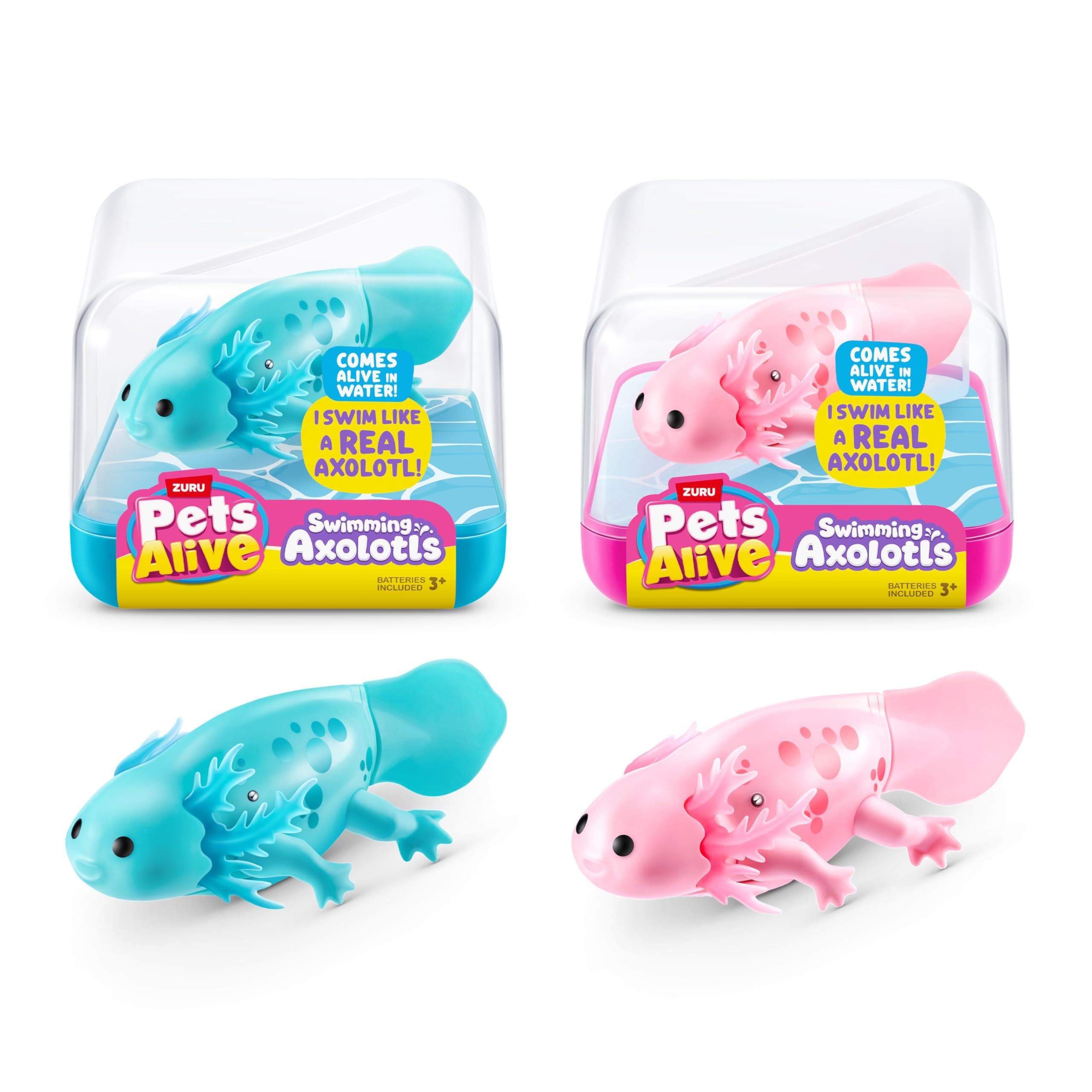 Pets Alive Swimming Robo Axolotl (2 Pack) by ZURU