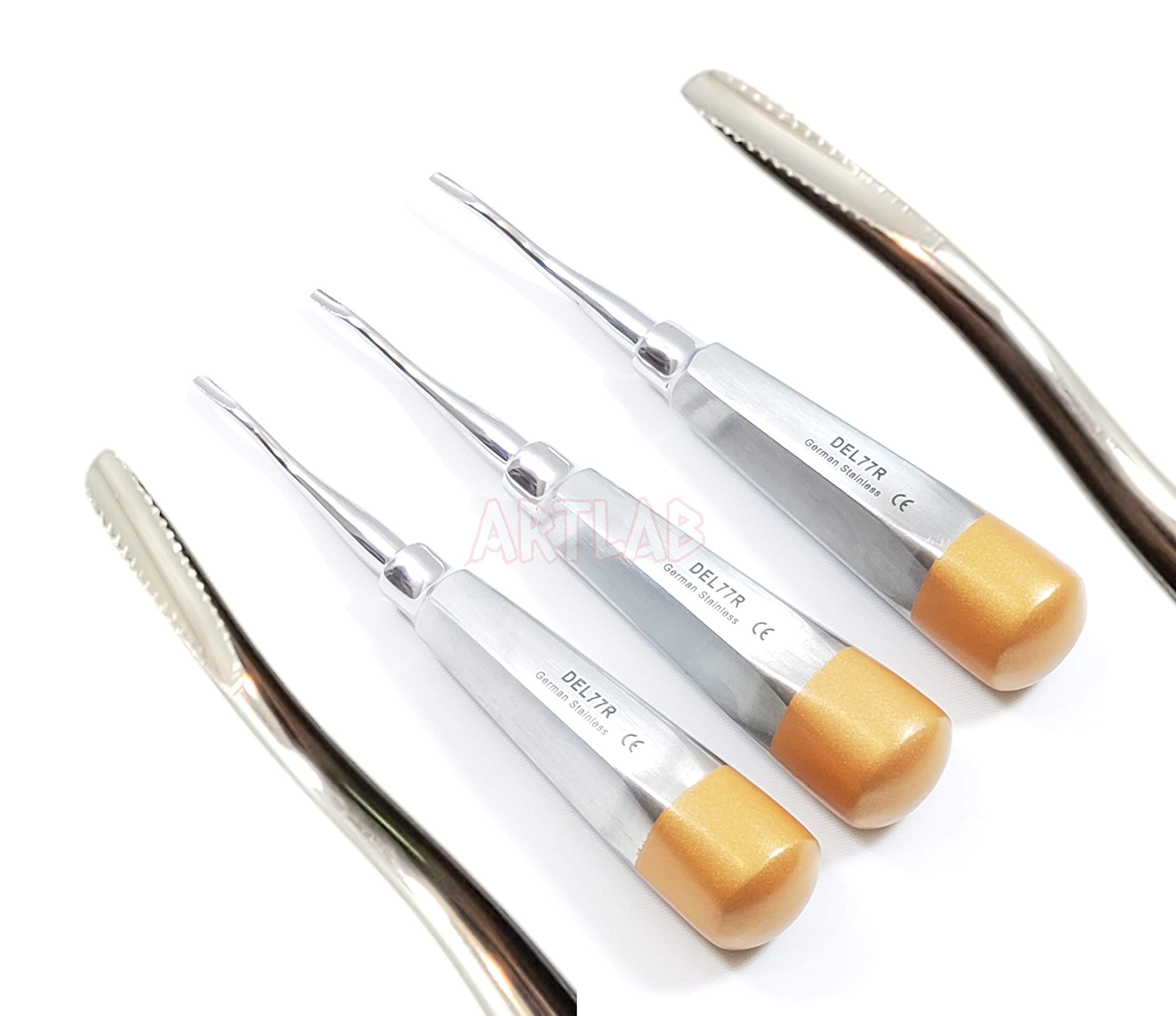 3 EA German Premium Root Dental Tooth Extracting Elevator # 77R-Dental Elevators-Dental Instruments