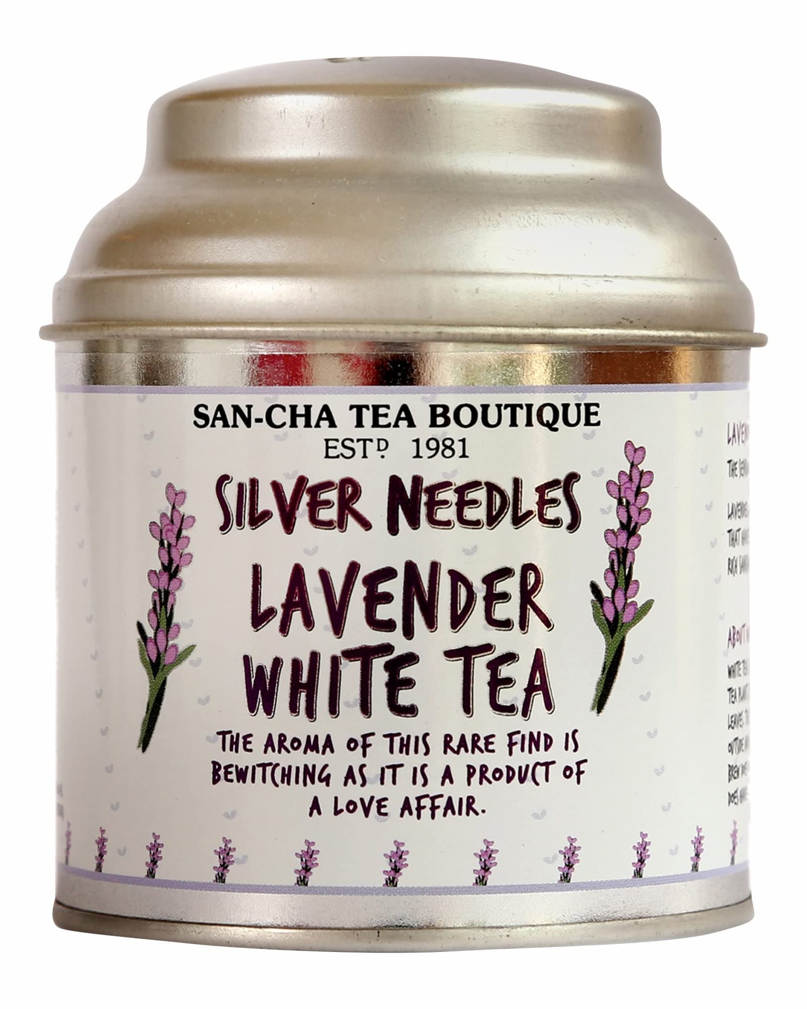 Tea Boutique | Lavender White Tea | Silver Needle Loose Leaf | 25g | Floral, Delicate Tea | Supports Calmness & Relaxation | Since 1981