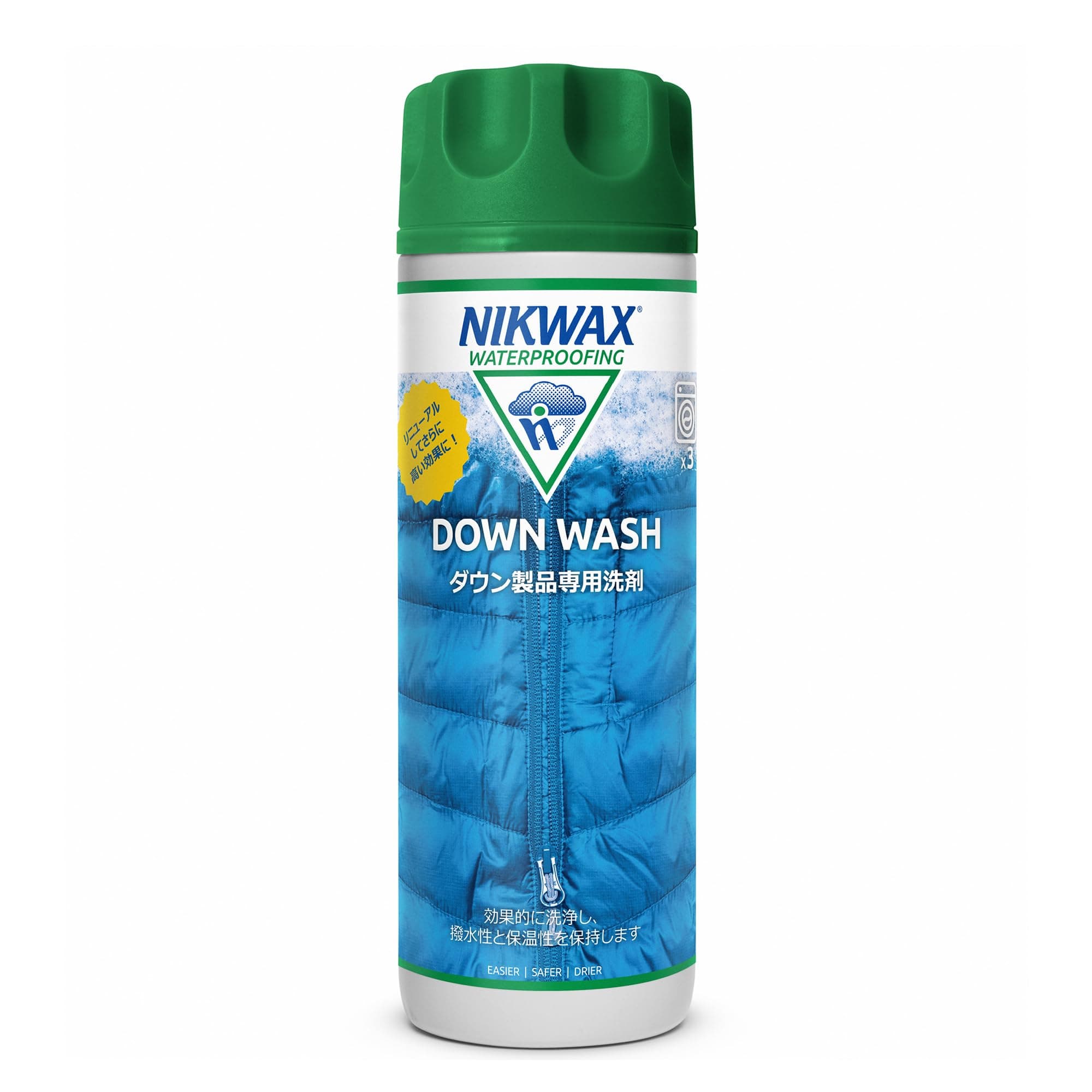 NIKWAX DOWN WASH Cleaner & Reviver Down Wear & Outdoor Detergent 300ml - Jacket & Sleeping Bag, Increases Warmth, Water Repellency & Plumpness, Machine Washable, PFAS Free, Easy to Wash