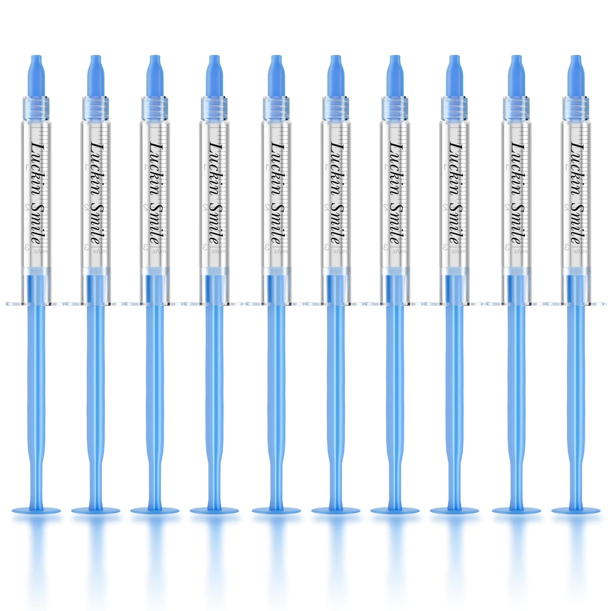 LUCKIN SMILE 10-Pack 35% Teeth Whitening Gel Refills, 35% Carbamide Peroxide Gel, 60 Whitening Treatments, No Sensitivity Teeth Whiteners, 3ml Whitening Gel for Teeth Whitening Kits