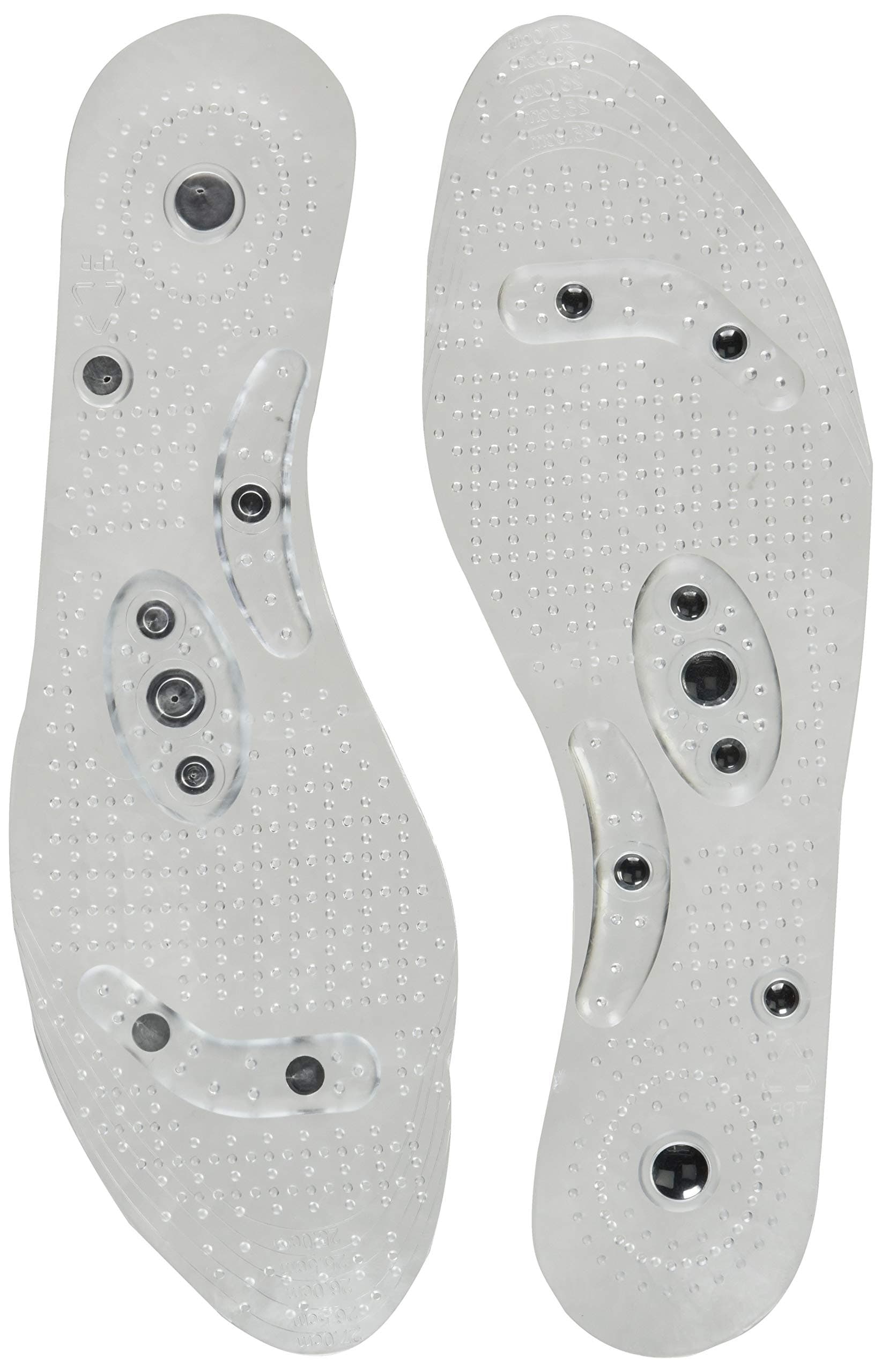 Acupressure Magnetic Massage Foot Therapy Reflexology Pain Relief Shoe Insoles 1 Pair Washable and Cuttable, Maximum Size is 10.6 Inch (Men and Women)