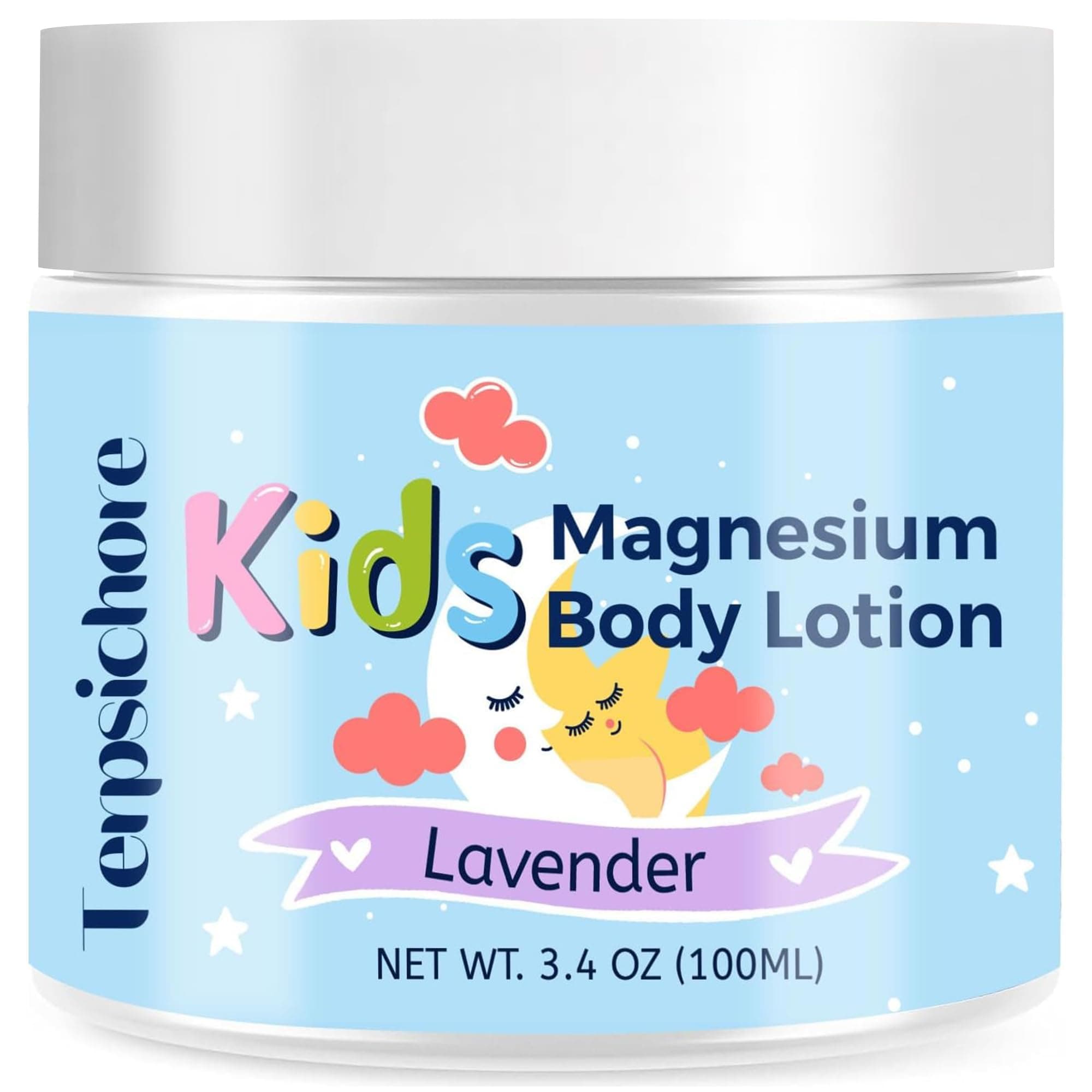 Magnesium Lotion for Kids Sleep & Calm: Natural Bedtime Lotion Relaxation & Relieves Stress - Topical Magnesium Cream with Soothing Lavender, Shea Butter, Vitamin E - for Babies, Toddlers & Juniors