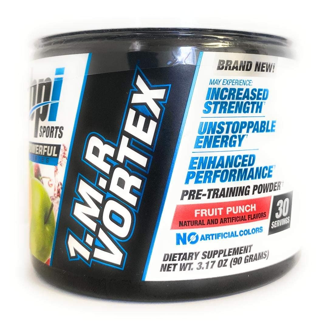 BPI Sports 1.M.R Vortex Pre Workout Powder, Non Habit Forming, Sustained Energy & Nitric Oxide Booster, Fruit Punch, 3.17 Ounce