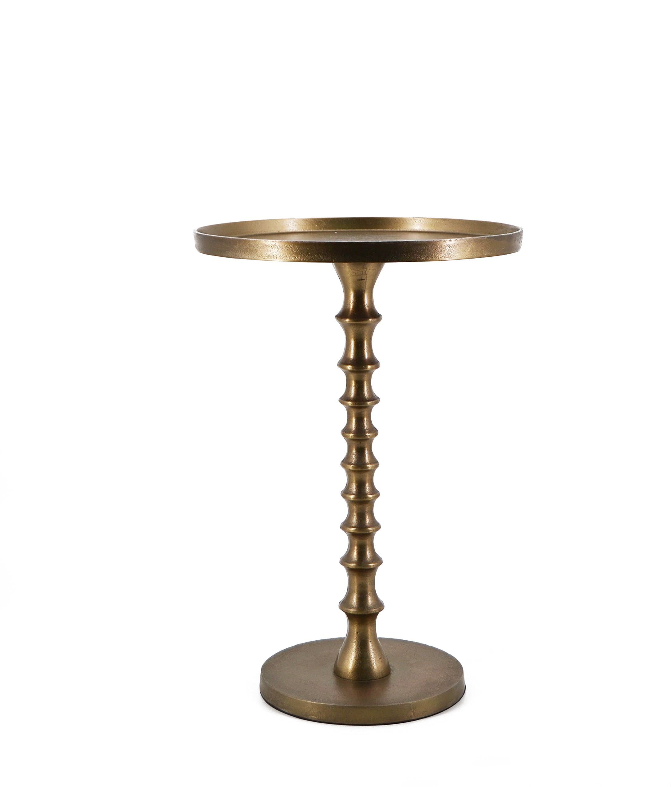 moycor Antique Side Table, Metal, Bronze, 35 x 35 x 50 cm