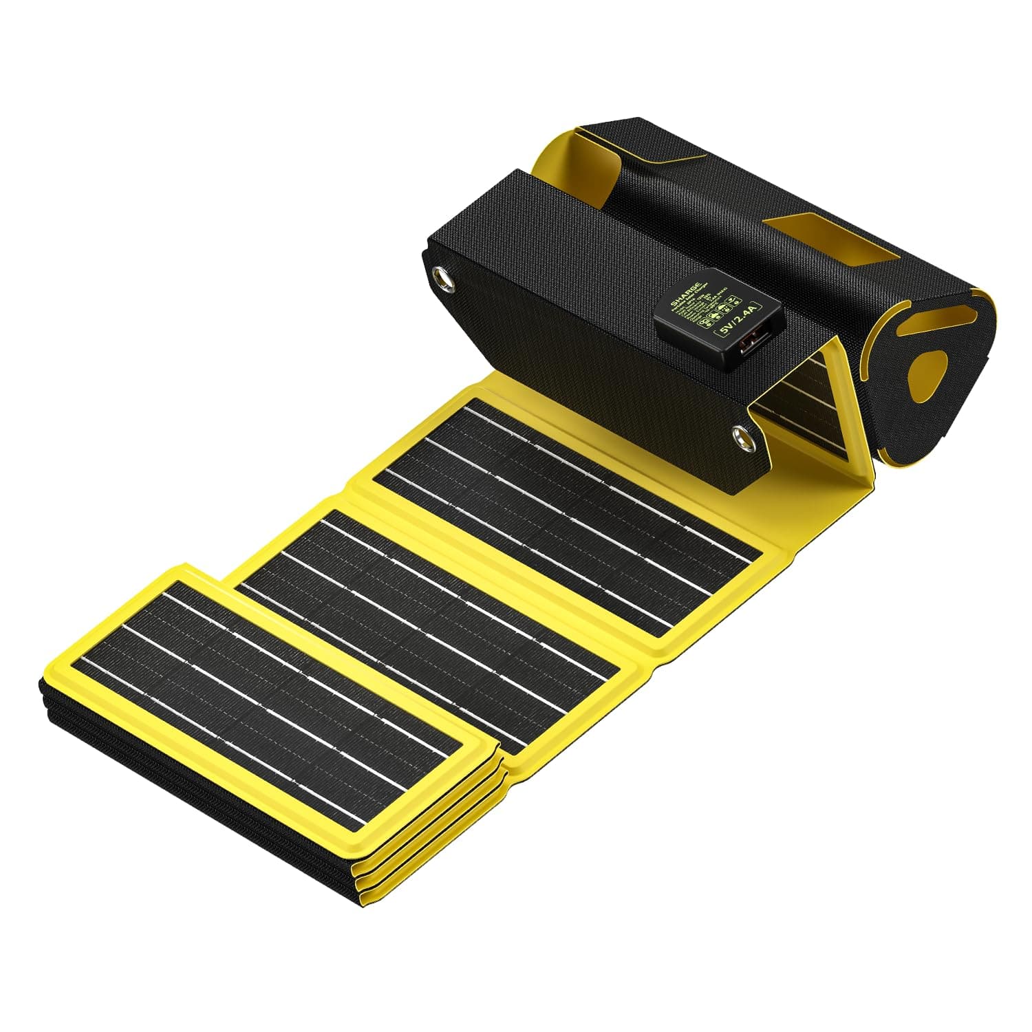 Shargeek Solar Panel Charger with USB Port, 12W IP54 Waterproof Portable and Foldable Hiking Camping Gear USB Solar Panel Compatible with iPhone, iPad and More