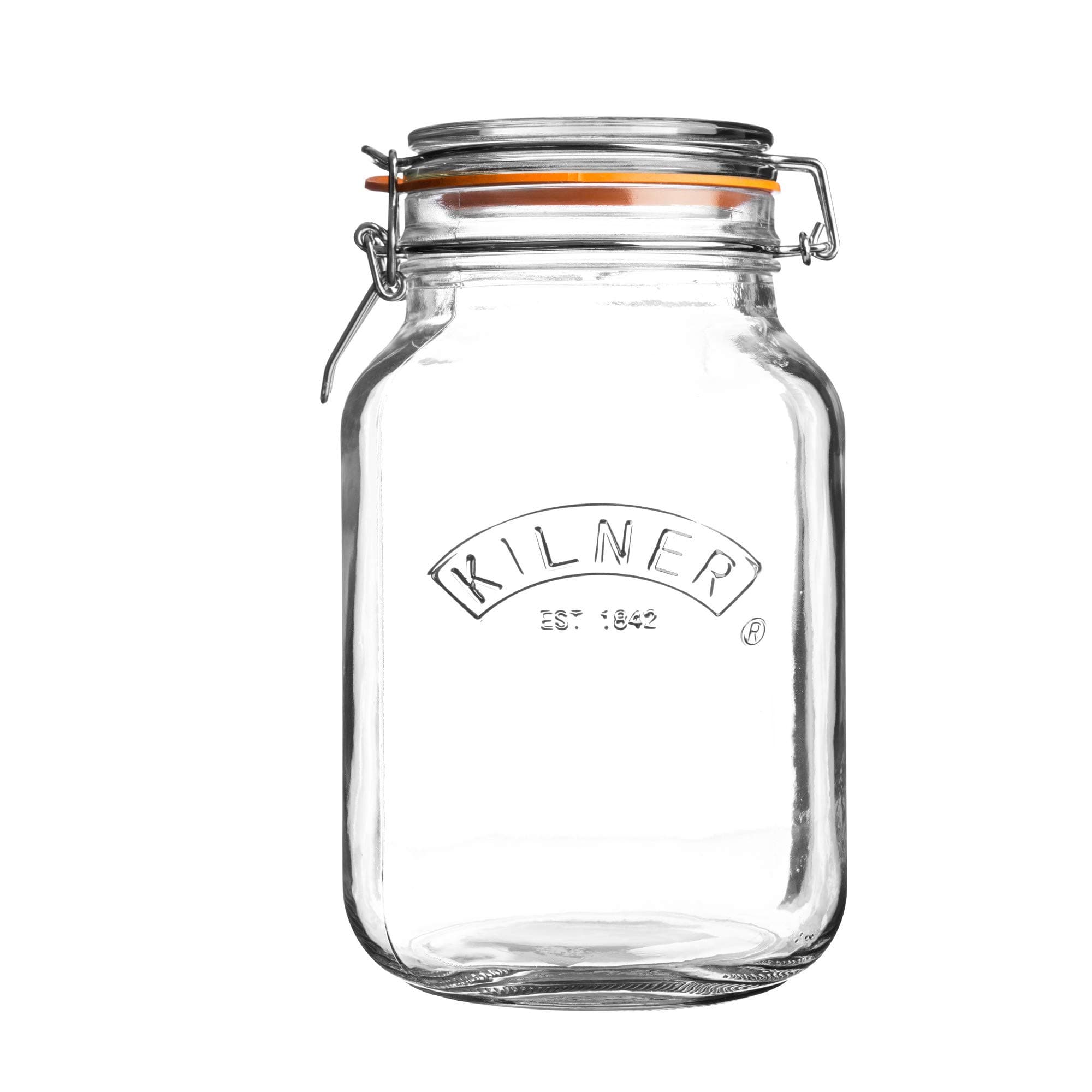 KILNER 0025513 Square Clip Top Jar, 6.8 gal (2 L)