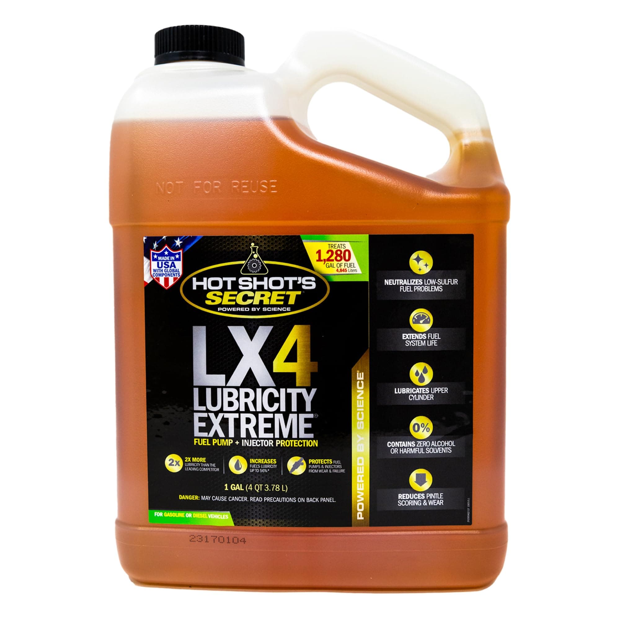 LX4 Lubricity Extreme 1 Gallon, Fuel Treatment for All Engines, Gasoline & Diesel Additive, Fuel Additive Increases Lubricity, Protects & Extends Fuel System Life