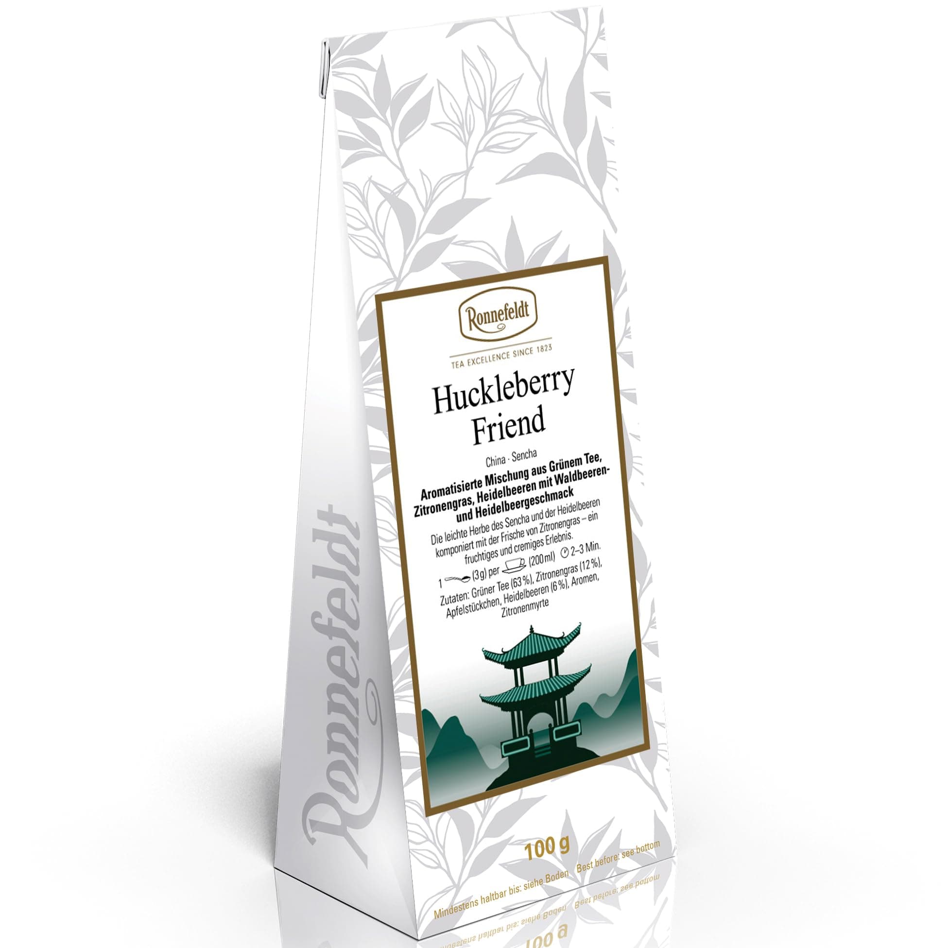 Huckleberry Friend – Loose Leaf Sencha Green Tea with Blueberry, Forest Berry & Lemongrass Notes – 100g Pack