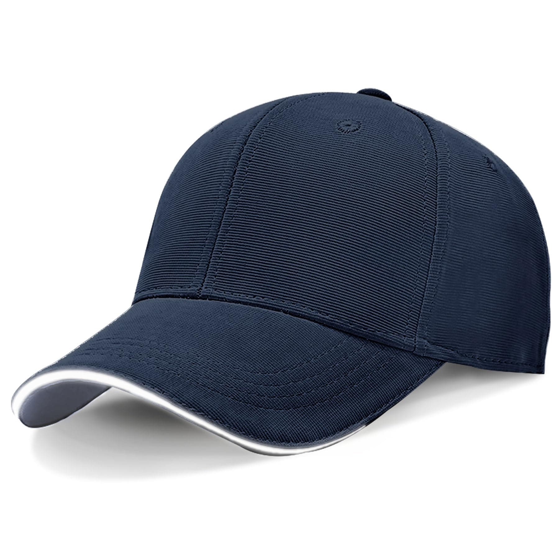 KordearBaseball Caps Mens - Plain Reflective Baseball Hat Mens Adjustable Casual Peak Caps Gifts for Men Unisex Sport UK