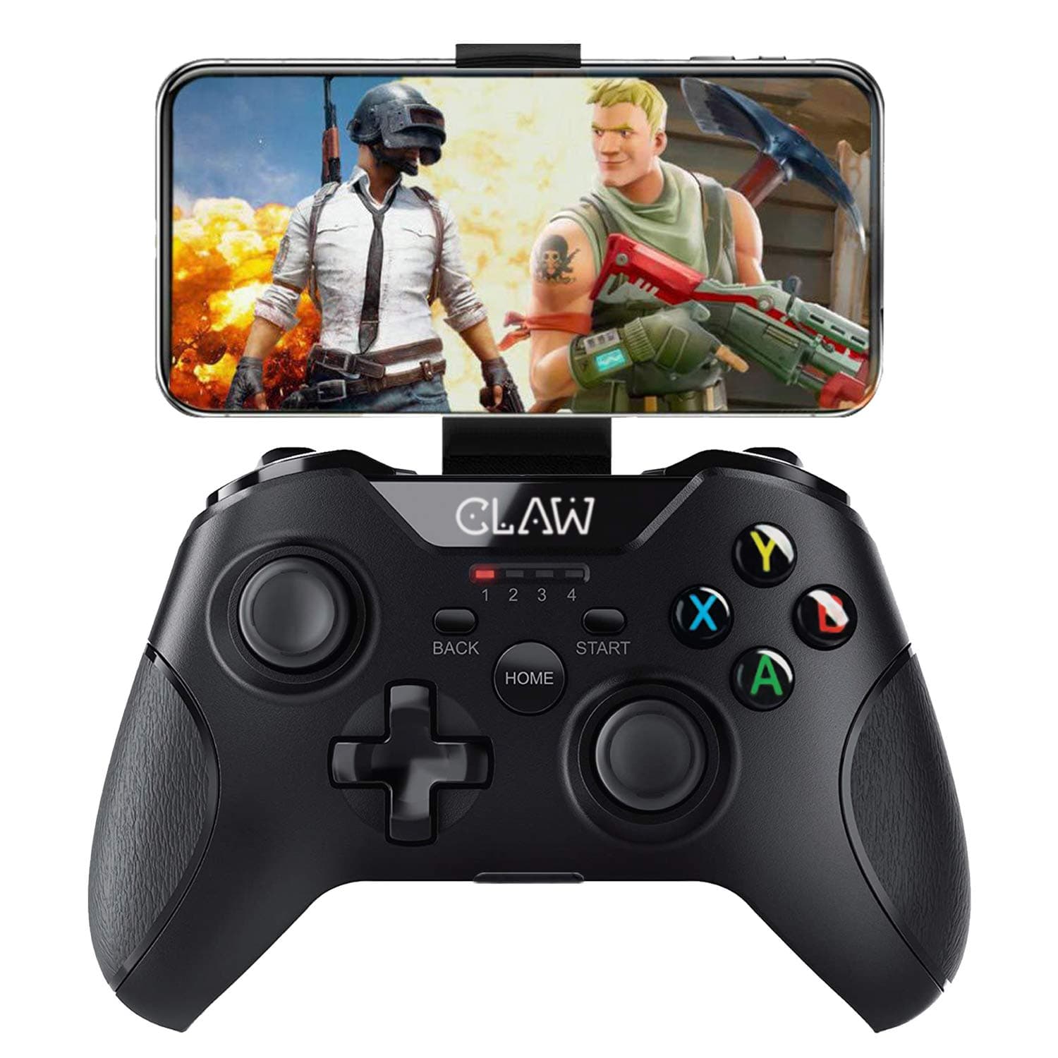 Shoot Bluetooth Mobile Gamepad Controller for Android Phones, Tablets & Windows PC, Laptops with Button Mapping Feature, Detachable Mobile Holder, 8 hours Play Time & Rubberized Textured Grip (Upgraded version)
