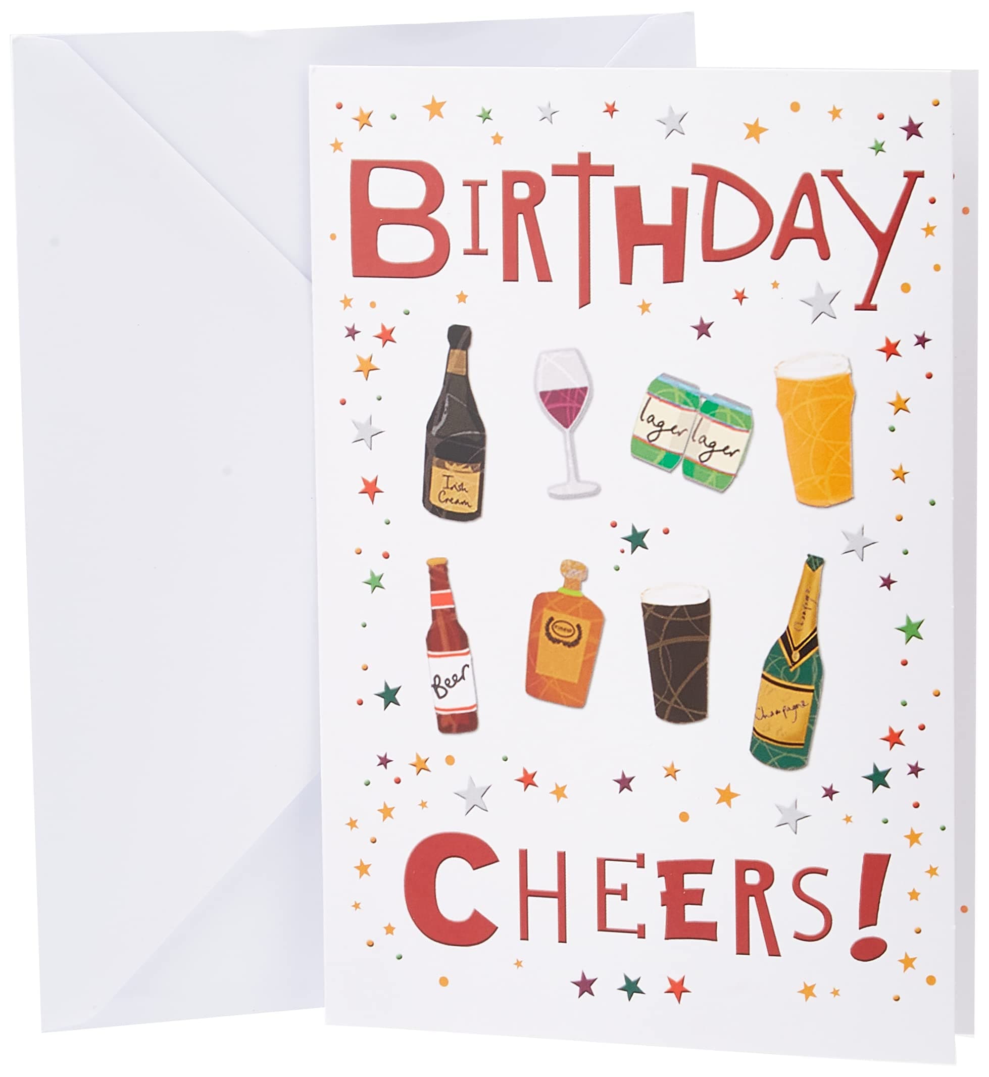 Piccadilly Greetings Traditional Birthday Card Birthday - 7 x 5 inches, red|yellow|black|brown|oak